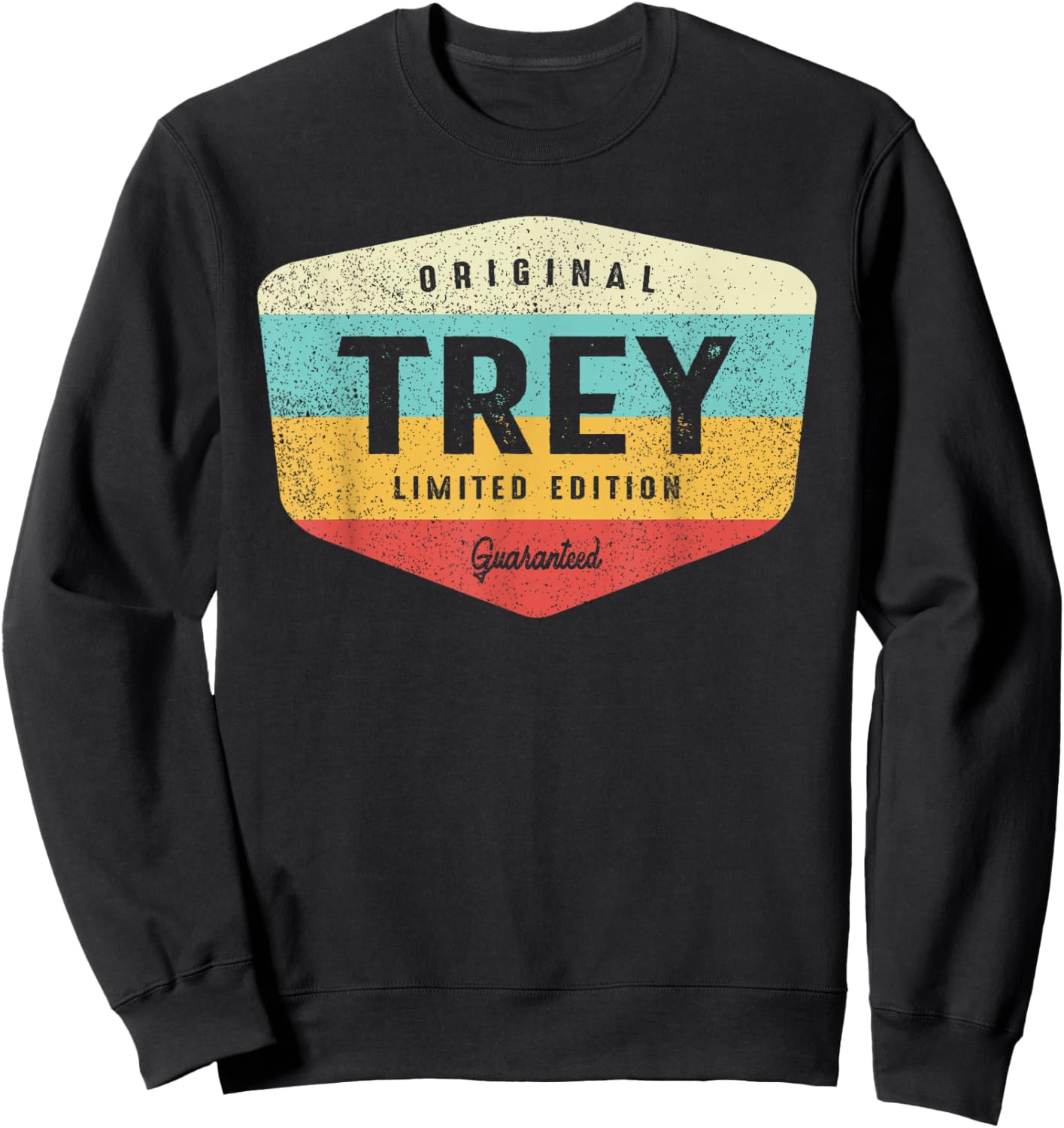 Trey Personalized Name - Trey Sweatshirt - Sweatshirt | Black