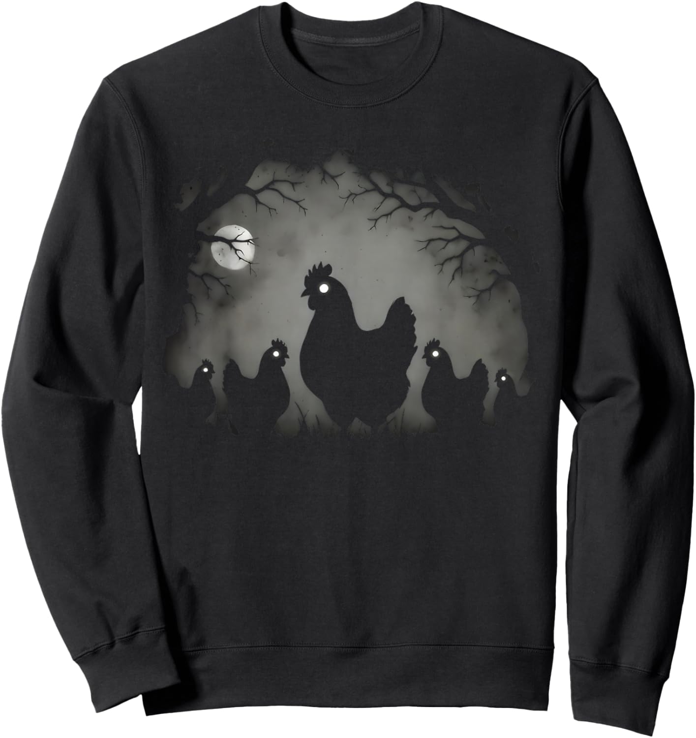 Creepy Gothic Chicken Aesthetic Horror Grunge Goth Chicken Sweatshirt - Sweatshirt | Black