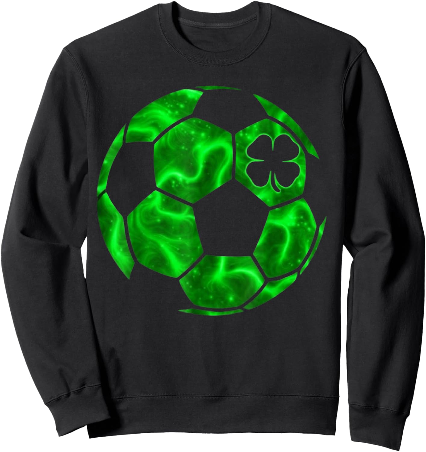 Soccer Shamrock Lucky Irish St Patrick's Day Boys Sweatshirt - Sweatshirt | Black