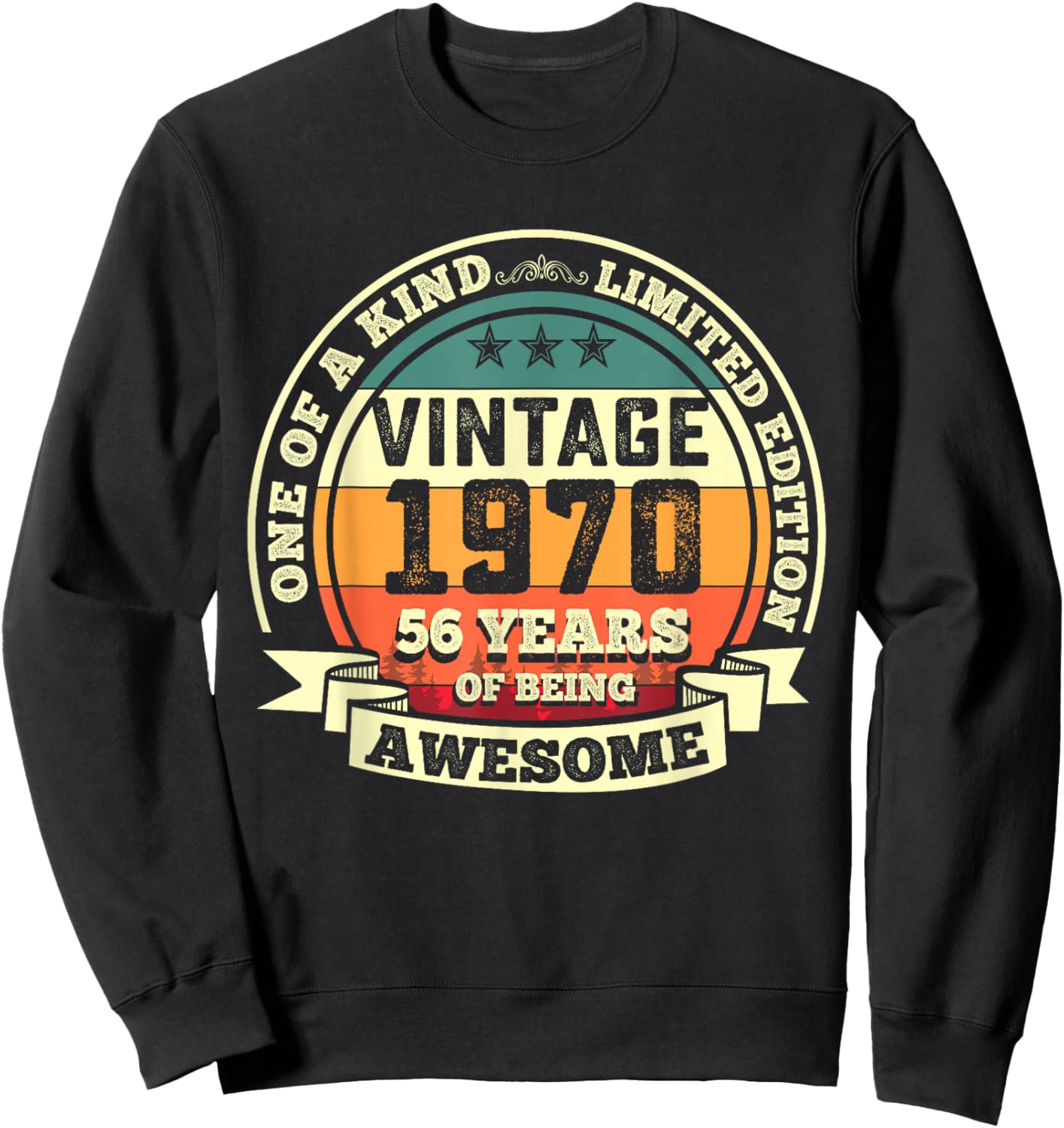 56th Birthday Gift 56 Years of Being Awesome 56 Years Old Sweatshirt - Sweatshirt | Black