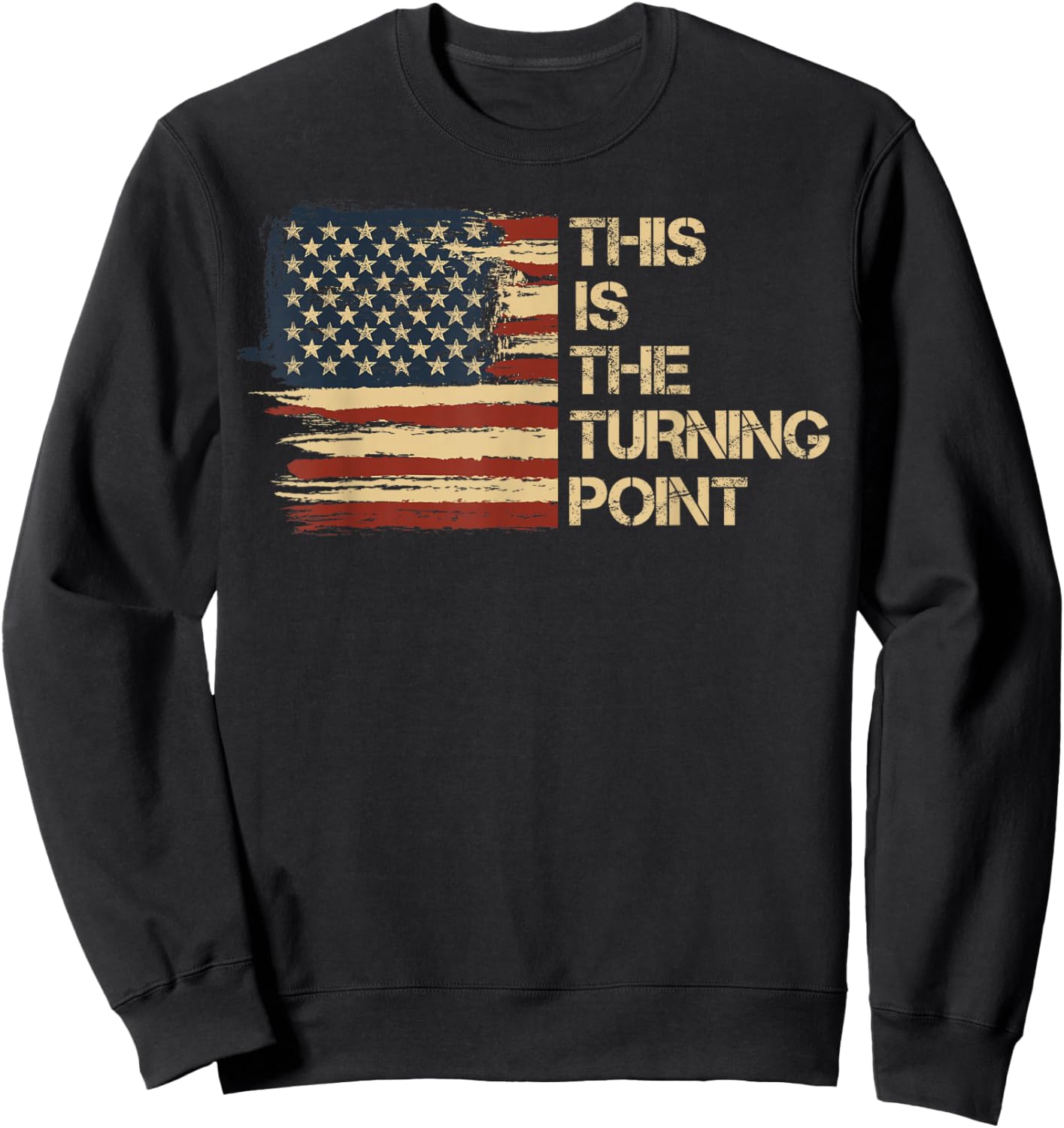 This is The Turning Point USA Flag Women Young Sweatshirt - Sweatshirt | Black