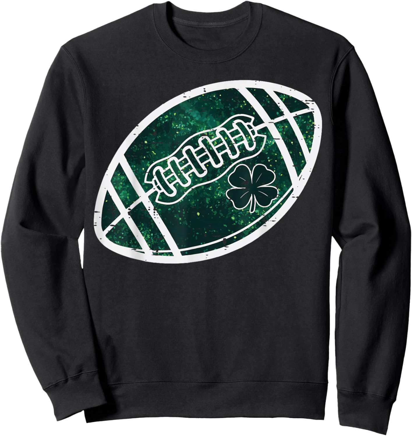 St Patricks Day American Football Saint Paddys Men Boys Kids Sweatshirt - Sweatshirt | Black