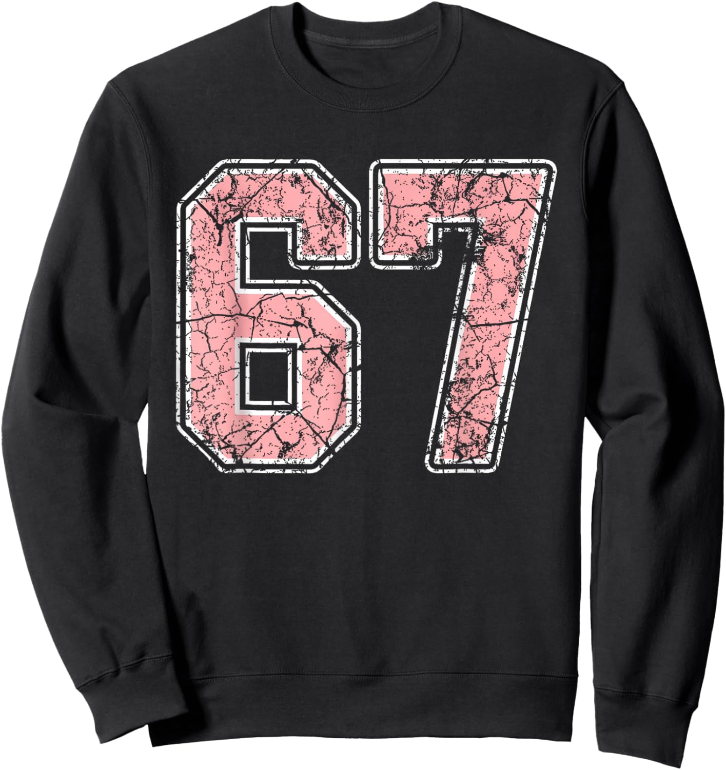 Number 67 Numbered Uniform Sports Jersey Team 67th Birthday Sweatshirt - Sweatshirt | Black