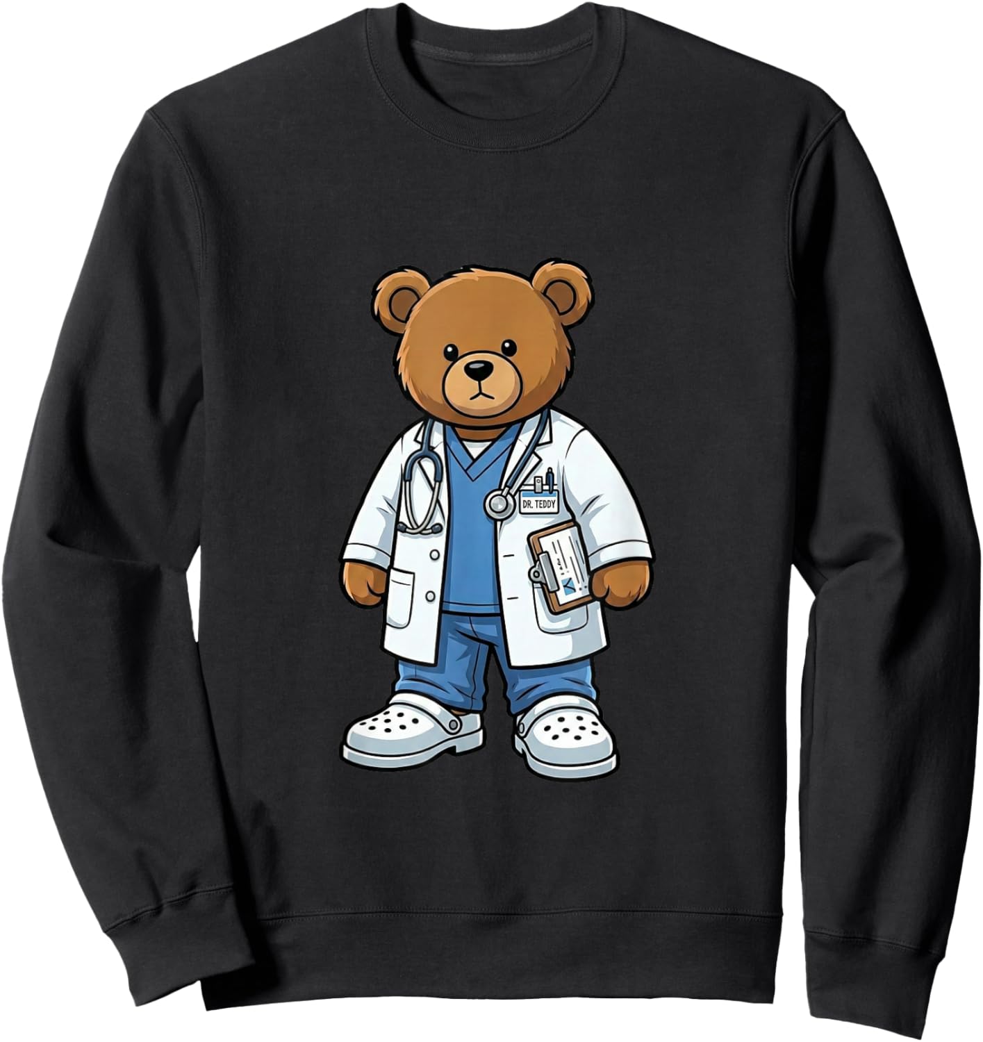 Doctor Teddy - Caring Medical Hero Bear Sweatshirt - Sweatshirt | Black
