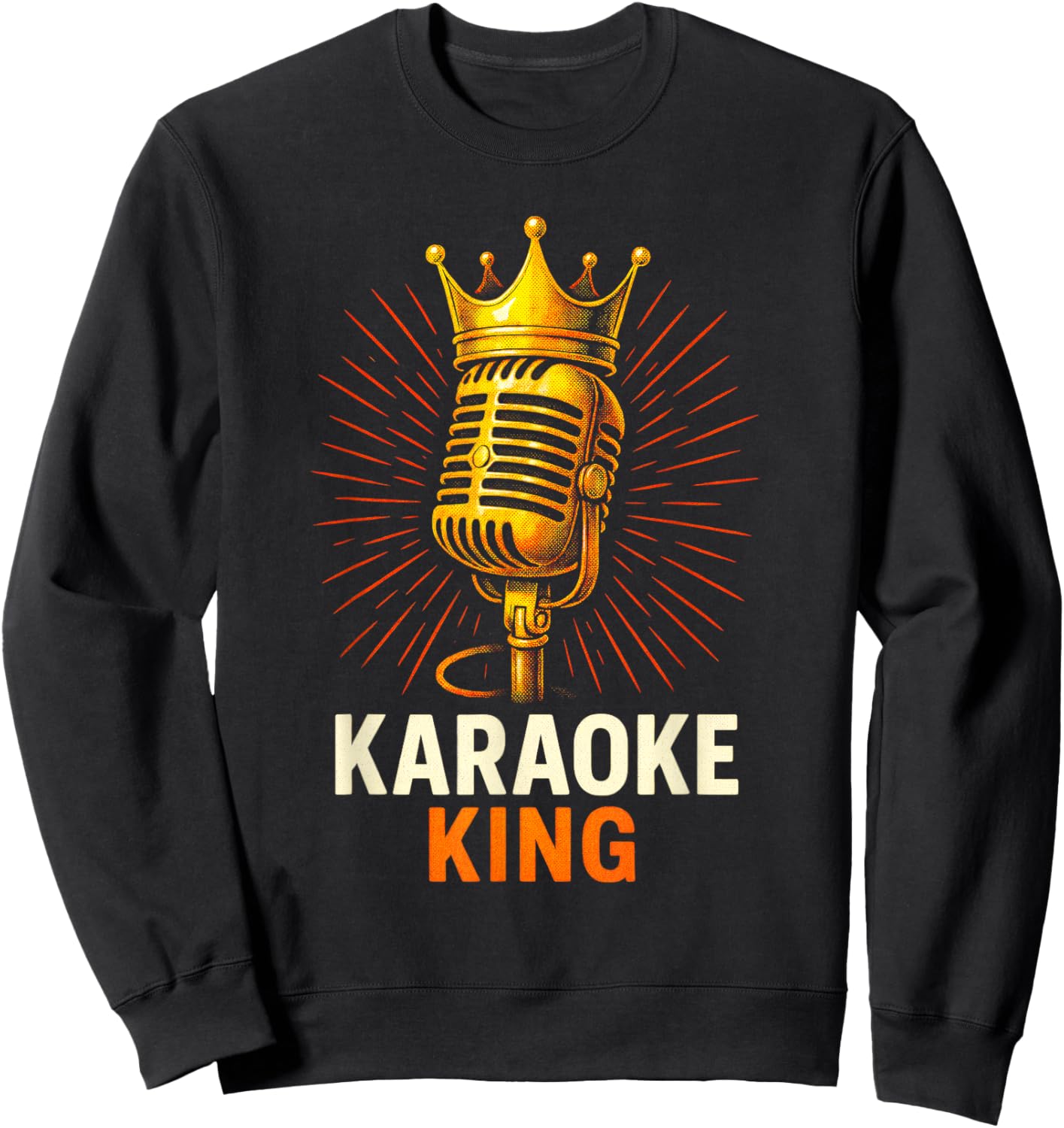 Karaoke King - Microphone Crown Music Party Sweatshirt - Sweatshirt | Black