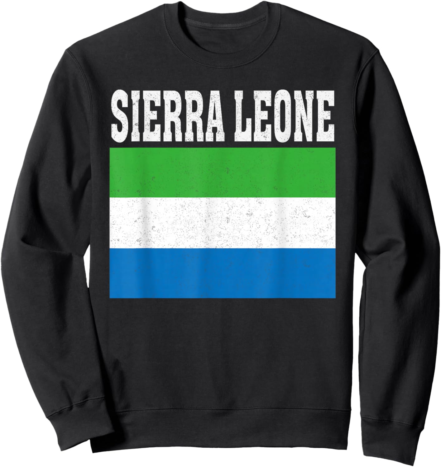 Sierra Leone Flag Patriotic National Roots Souvenir Sweatshirt - Sweatshirt | Black