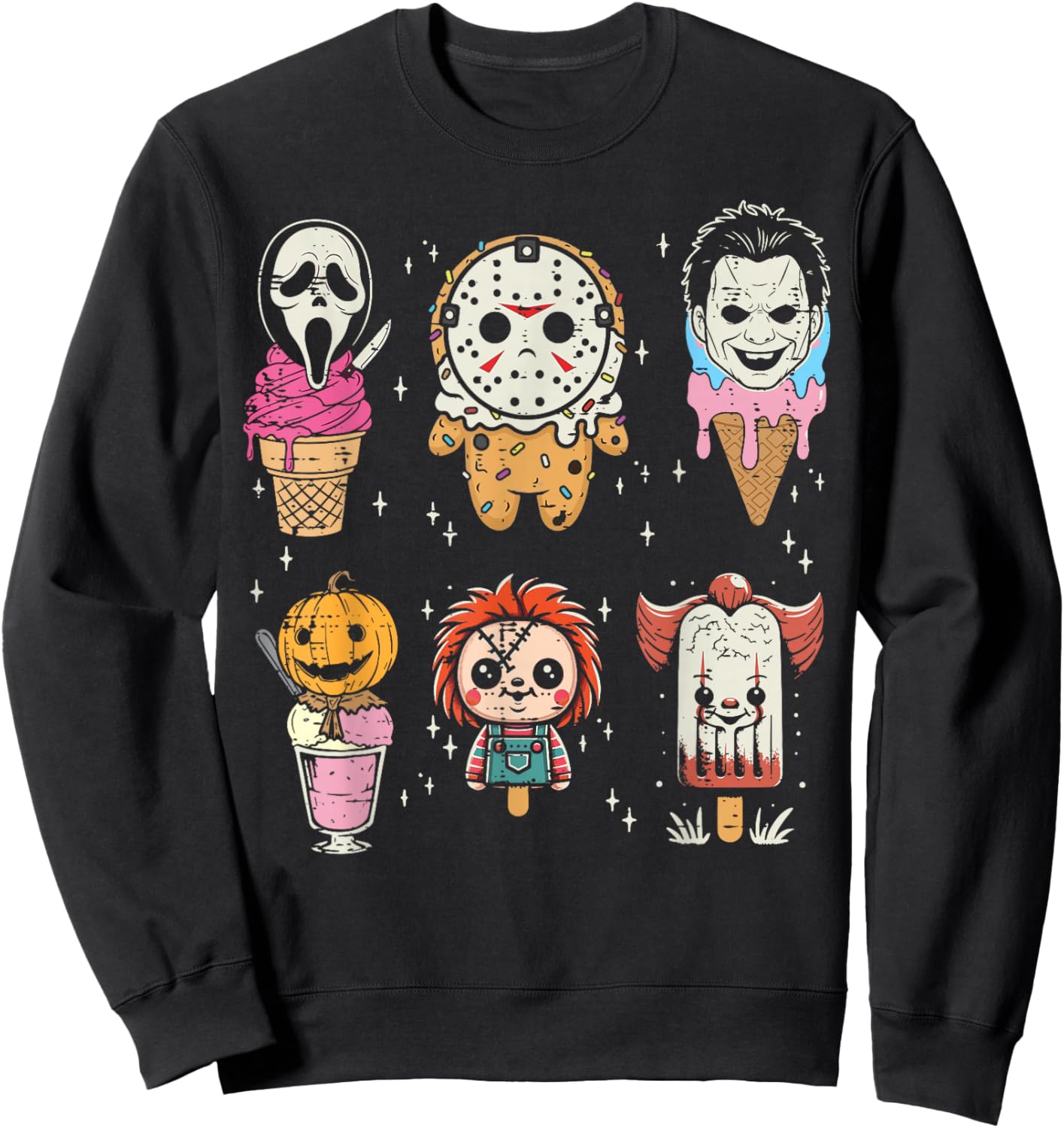 Halloween Desserts Ice Cream Cute Costume Kids Men Women Sweatshirt - Sweatshirt | Black