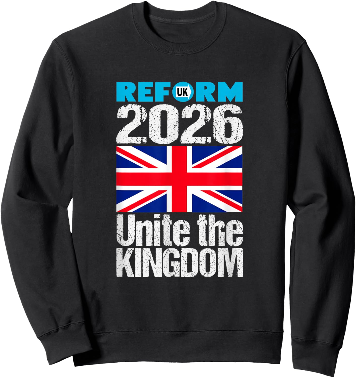 Unite The Kingdom 2026 Reform UK - Patriotic for Britain Sweatshirt - Sweatshirt | Black