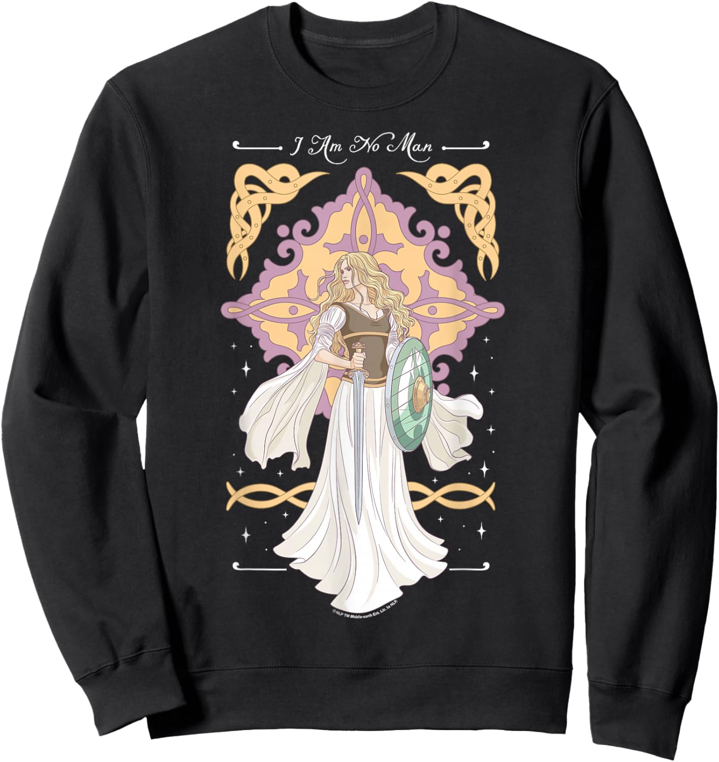 The Lord of the Rings Éowyn I Am No Man Quote Celestial Art Sweatshirt - Sweatshirt | Black