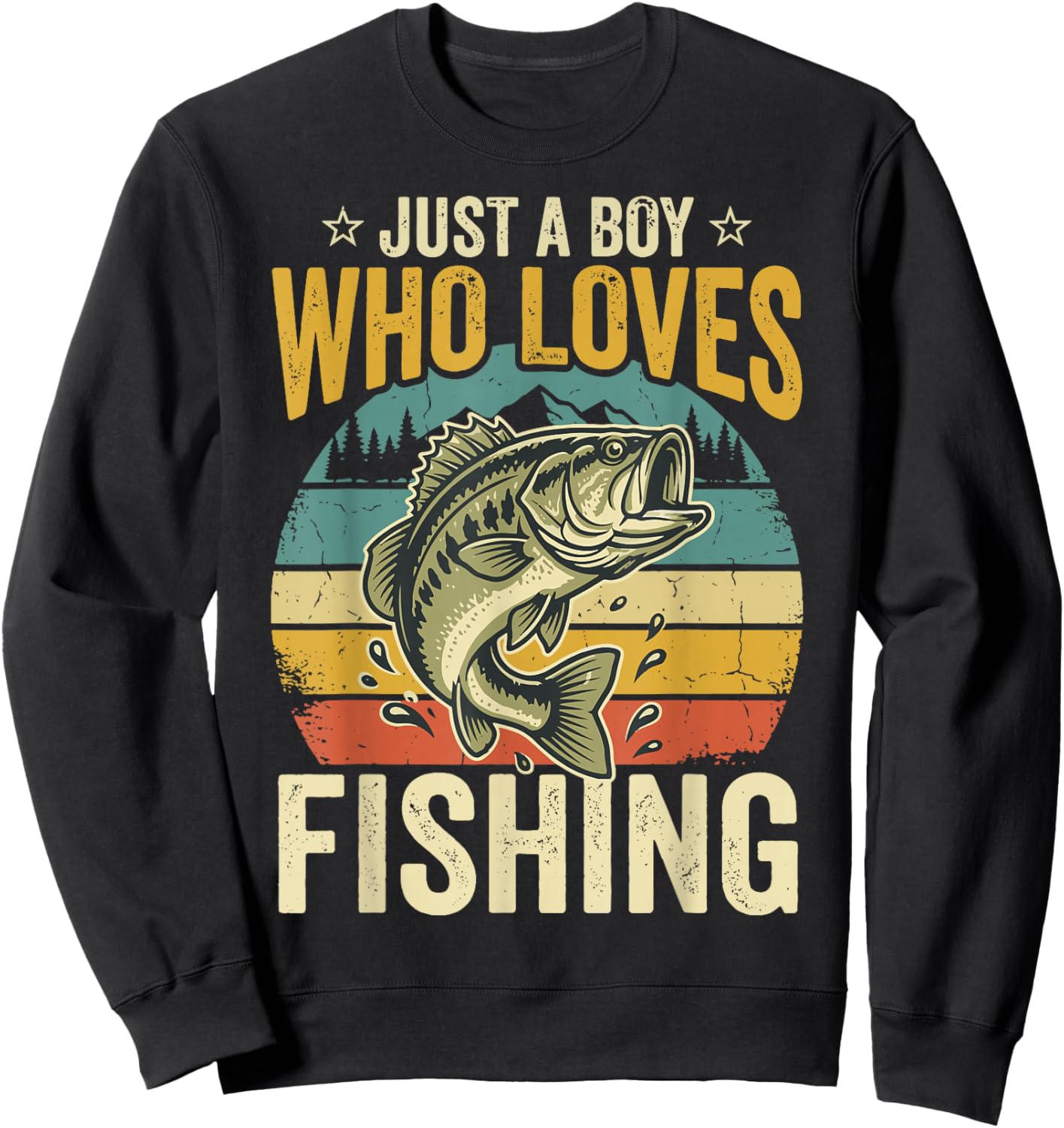 Just A Boy Who Loves Fishing Sweatshirt - Sweatshirt | Black