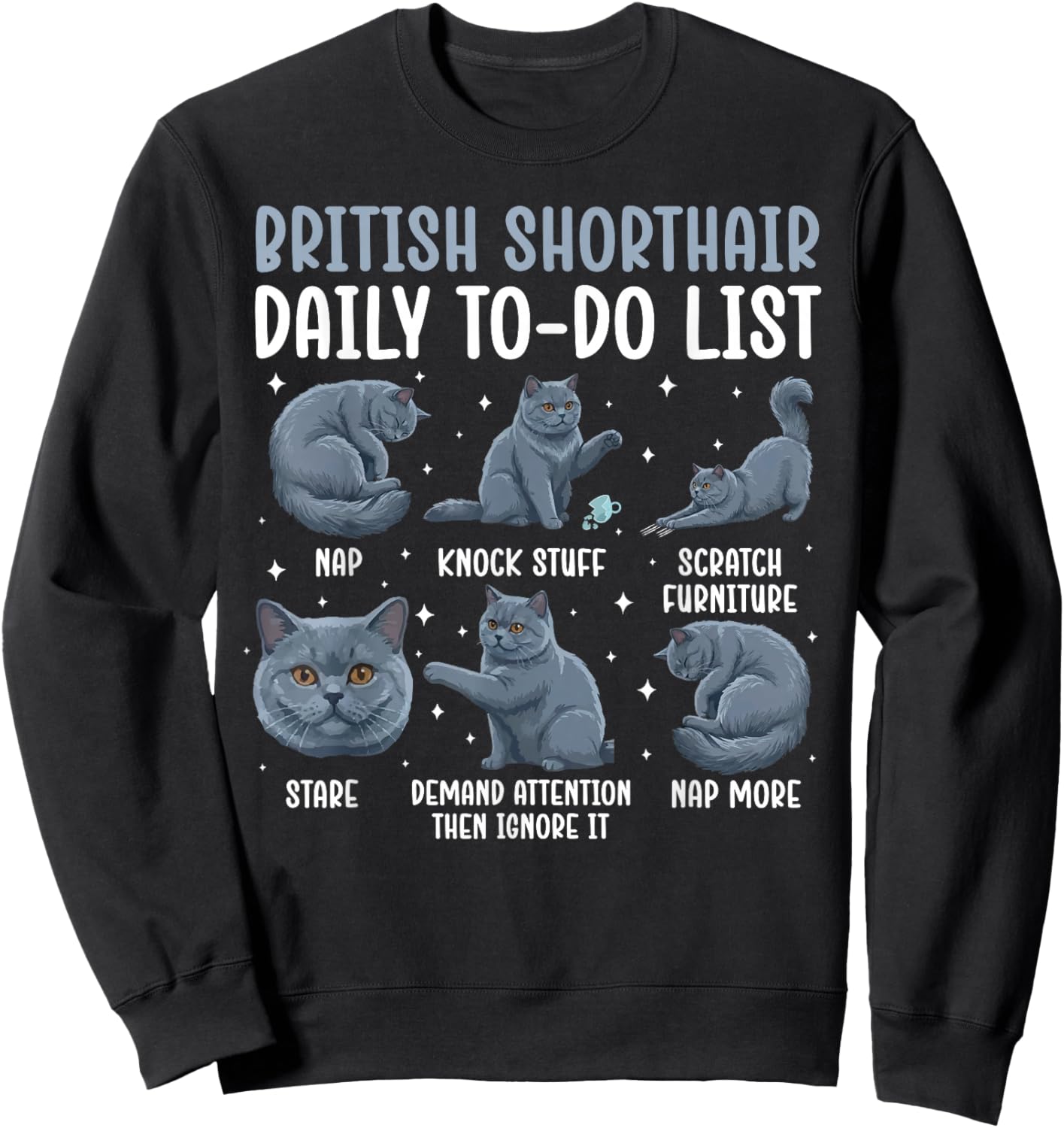 British Shorthair Cat Owner Funny British Shorthair Cat Mom Sweatshirt - Sweatshirt | Black