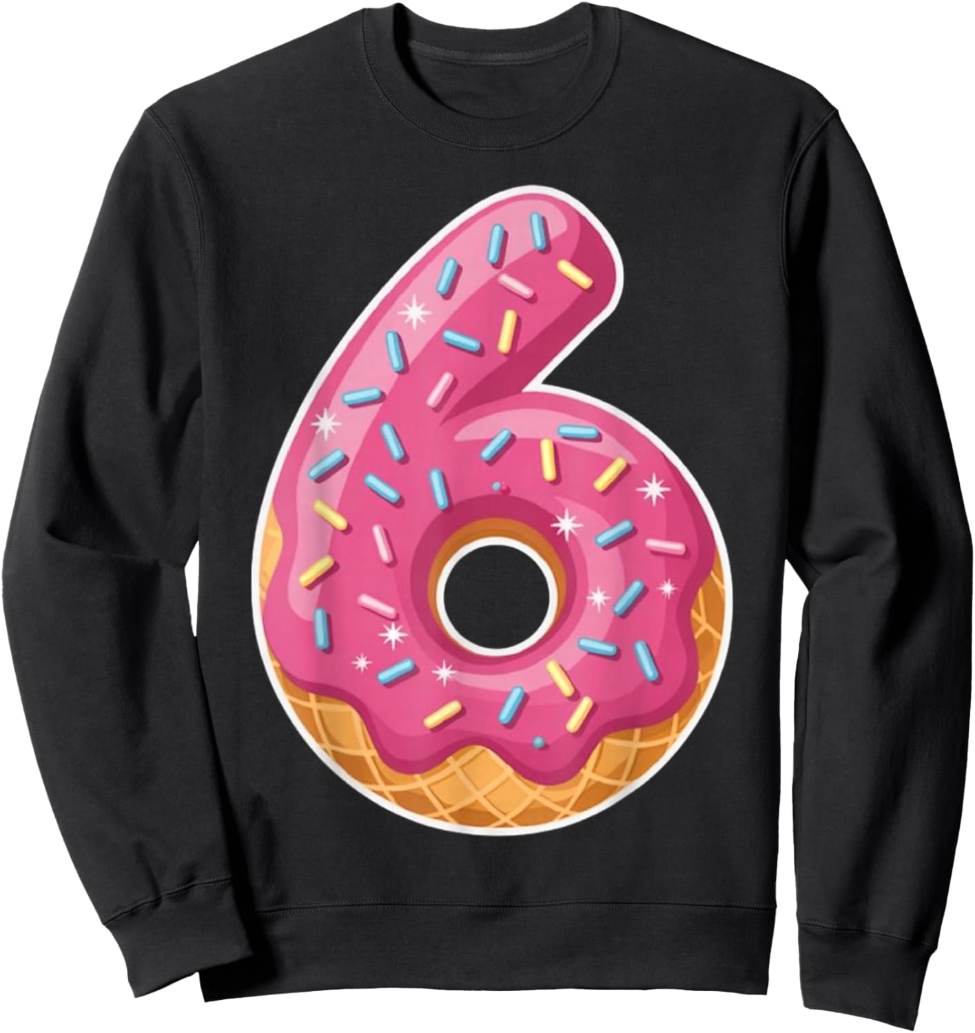 Six Seven 6 7 Donut Ice Cream Meme Rizz Couple Halloween Sweatshirt - Sweatshirt | Black