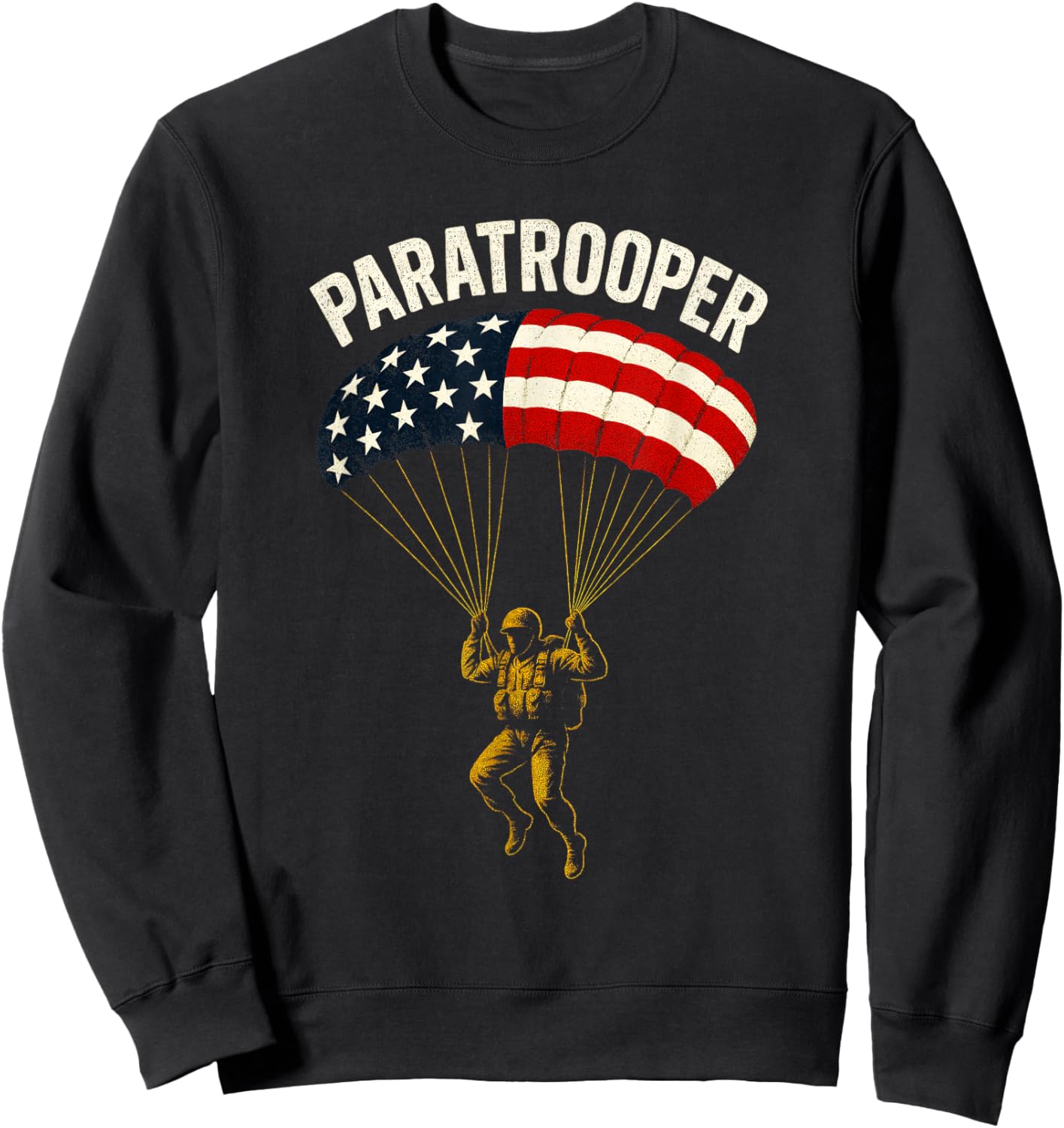 Paratrooper - Military Soldier Skydiving Sweatshirt - Sweatshirt | Black