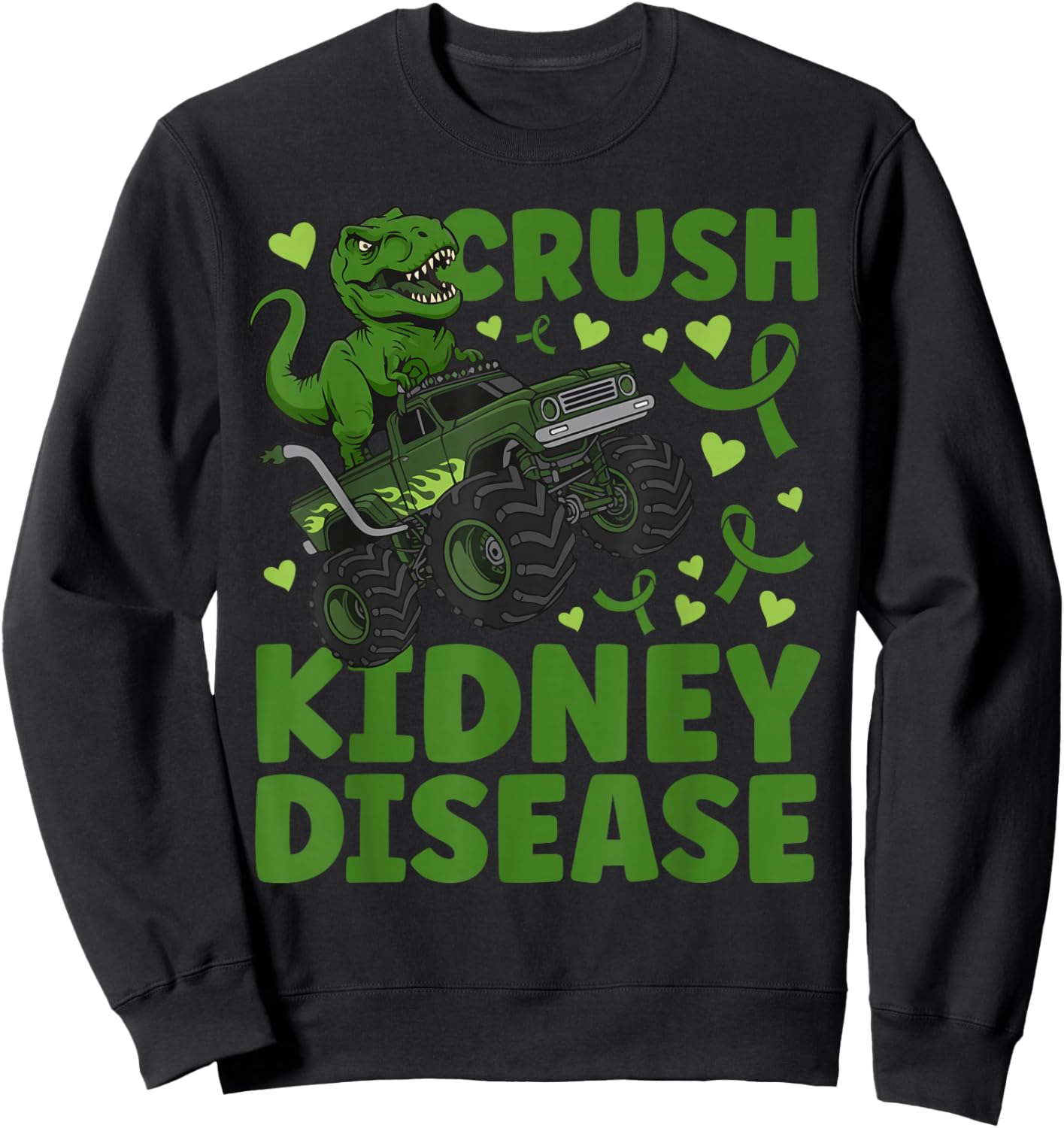 Crush Kidney Disease Awareness Month Kidney Disease Warrior Sweatshirt - Sweatshirt | Black