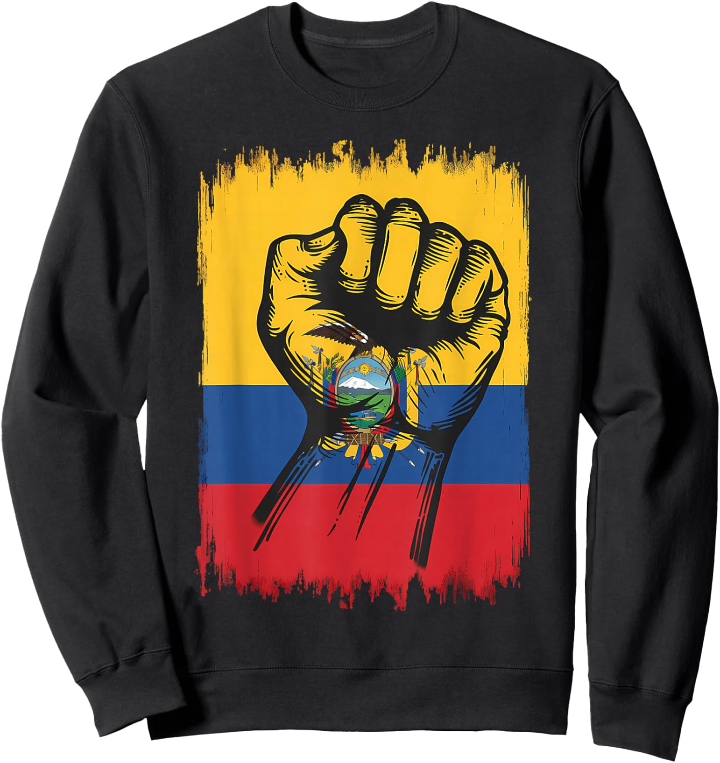 Ecuador Flag Ecuadorian Pride Sweatshirt - Sweatshirt | Black