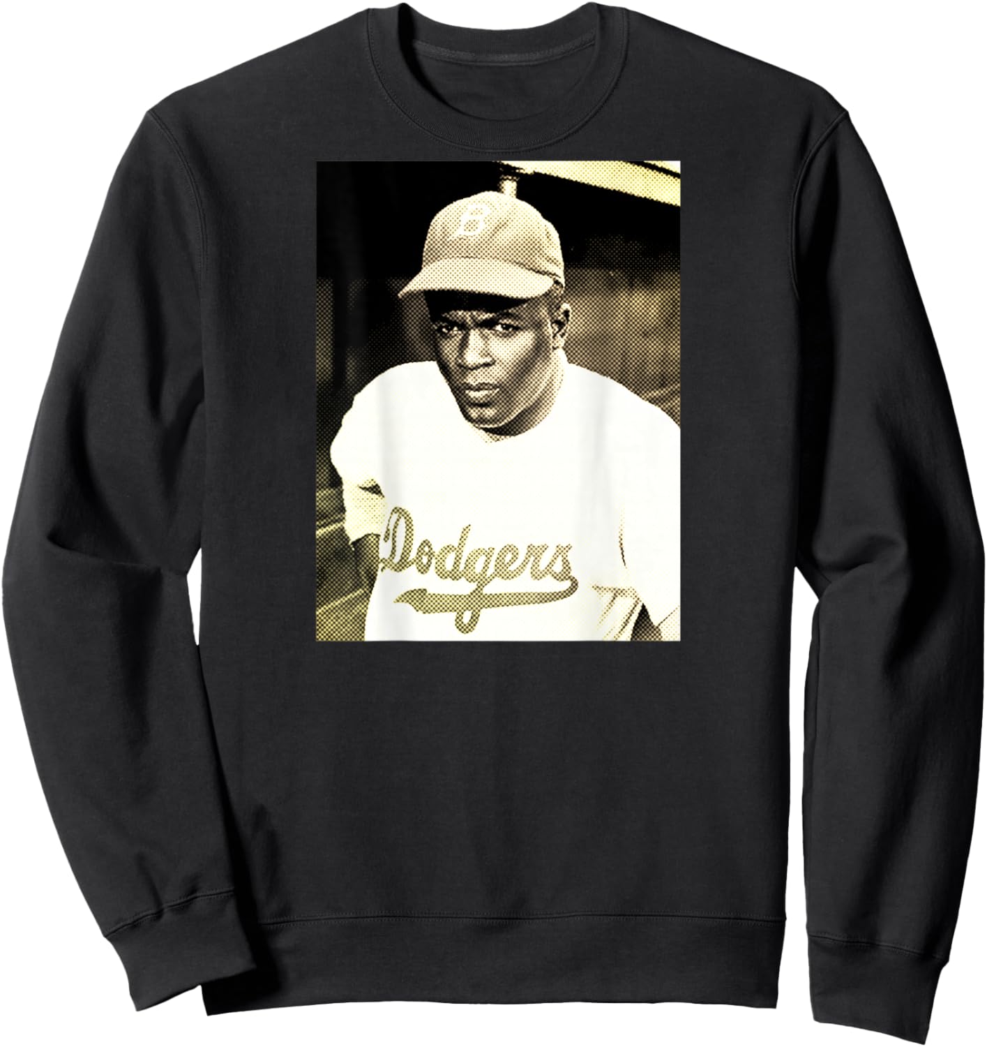 Jackie Robinson_003_Back Printed Sweatshirt - Sweatshirt | Black