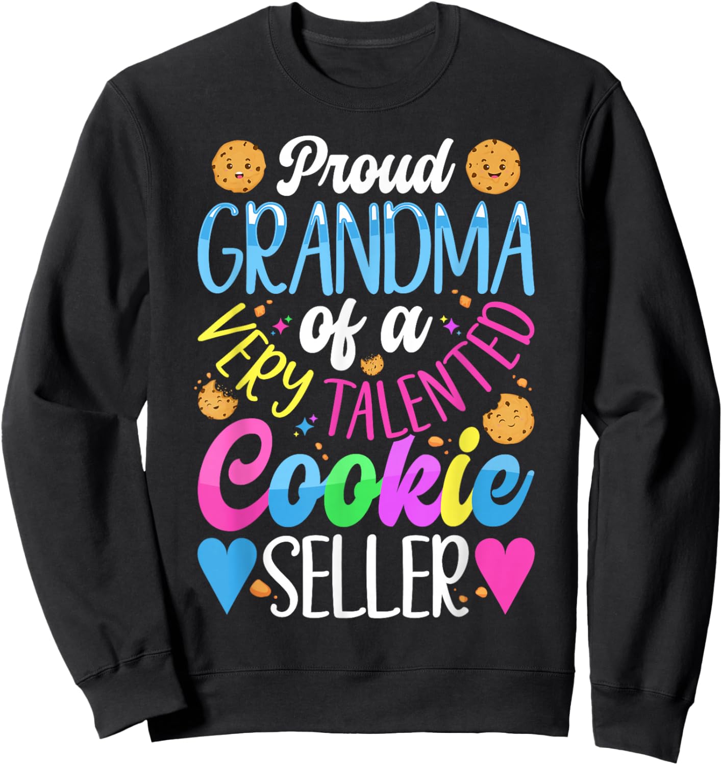 Proud Grandma of A Cookie Seller Girl Leader Scout Dealer Sweatshirt - Sweatshirt | Black