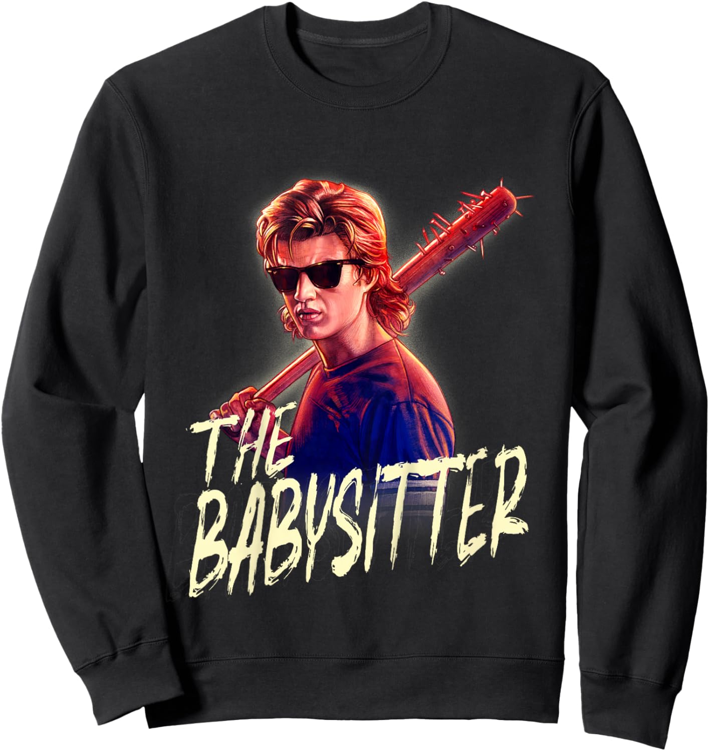 Netflix Stranger Things Steve The Babysitter Portrait Sweatshirt - Sweatshirt | Black