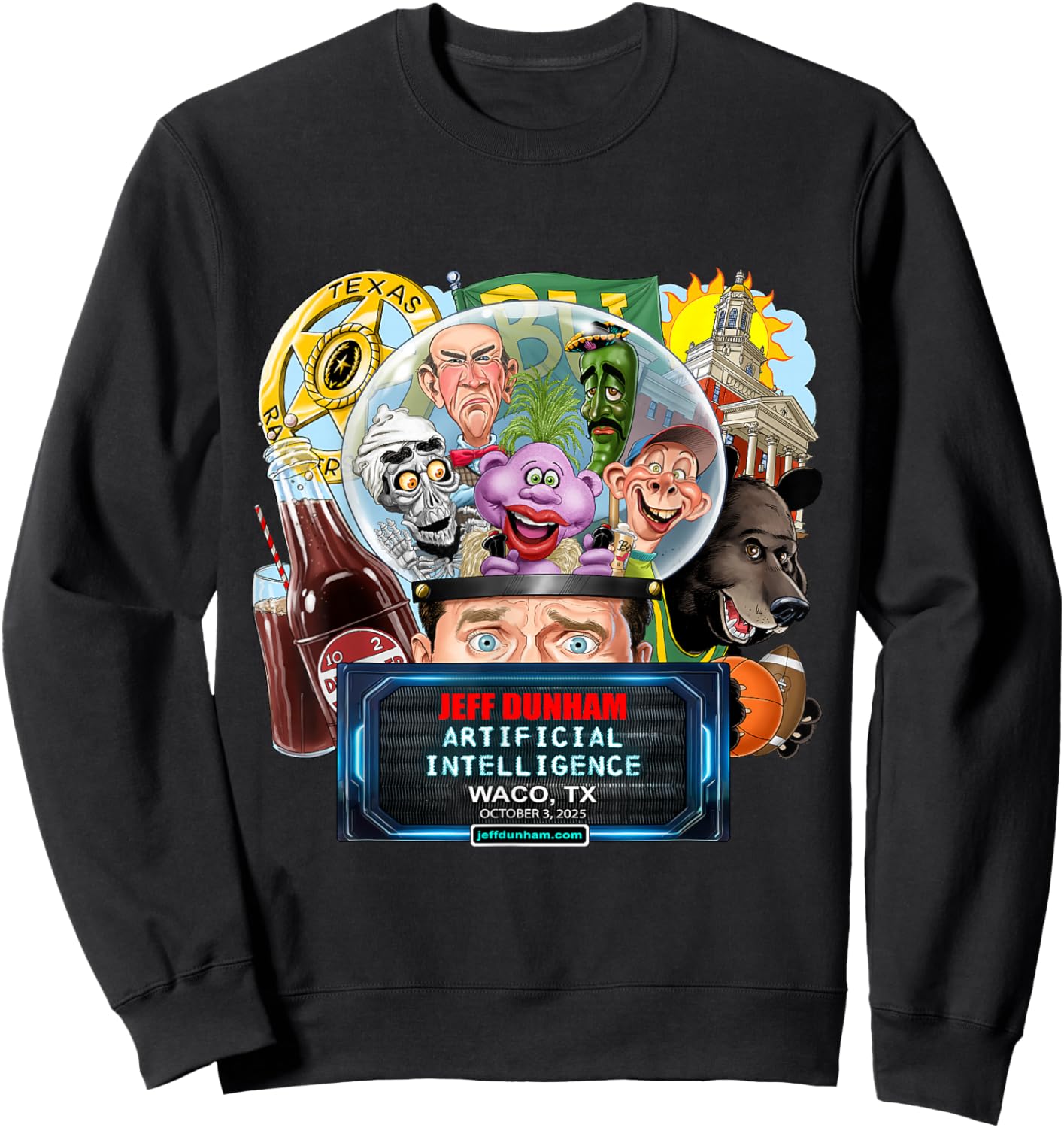 Jeff Dunham Waco, TX (2025) Sweatshirt - Sweatshirt | Black