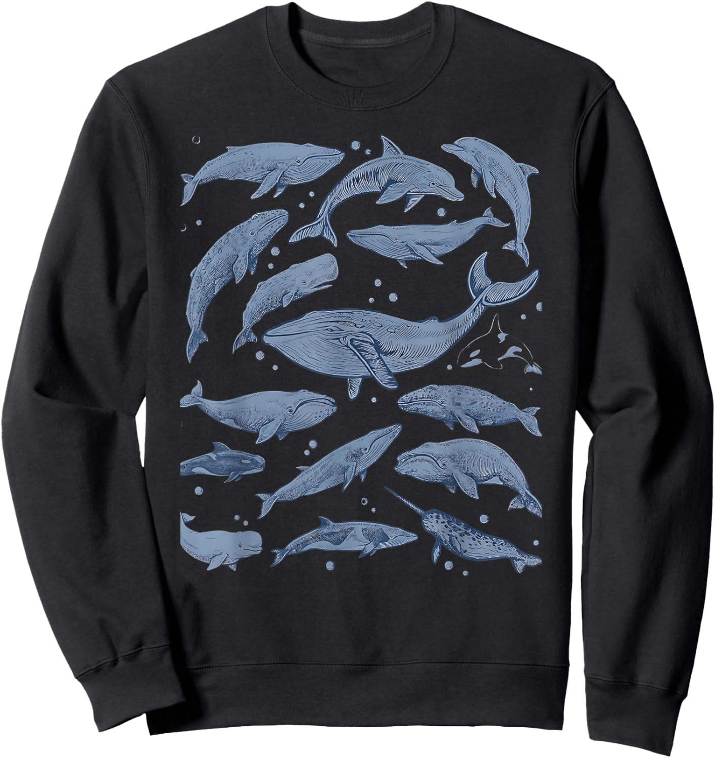 Retro Whale Watching Trip Ocean Sea Life Dolphin Souvenir Sweatshirt - Sweatshirt | Black