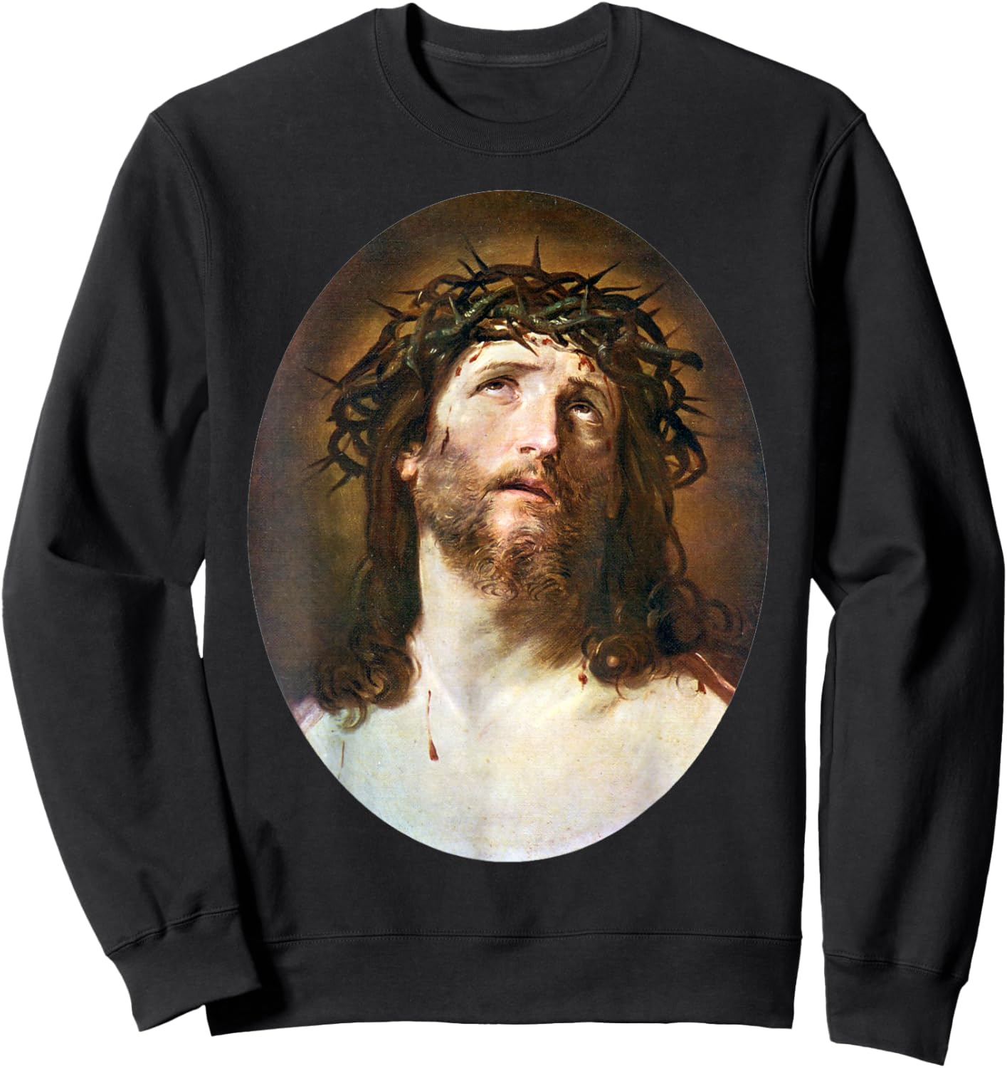 Jesus Christ Crowned with Thorns Painting Guido Reni 1622 Sweatshirt - Sweatshirt | Black