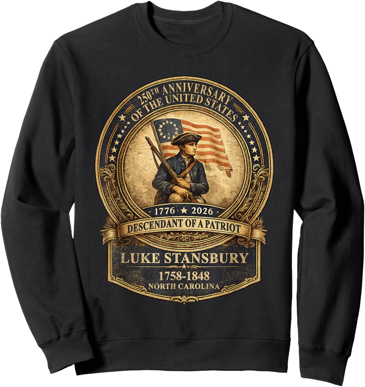 Celebrate 250 Years of America Semiquincentennial 1776-2026 Sweatshirt - Sweatshirt | Black