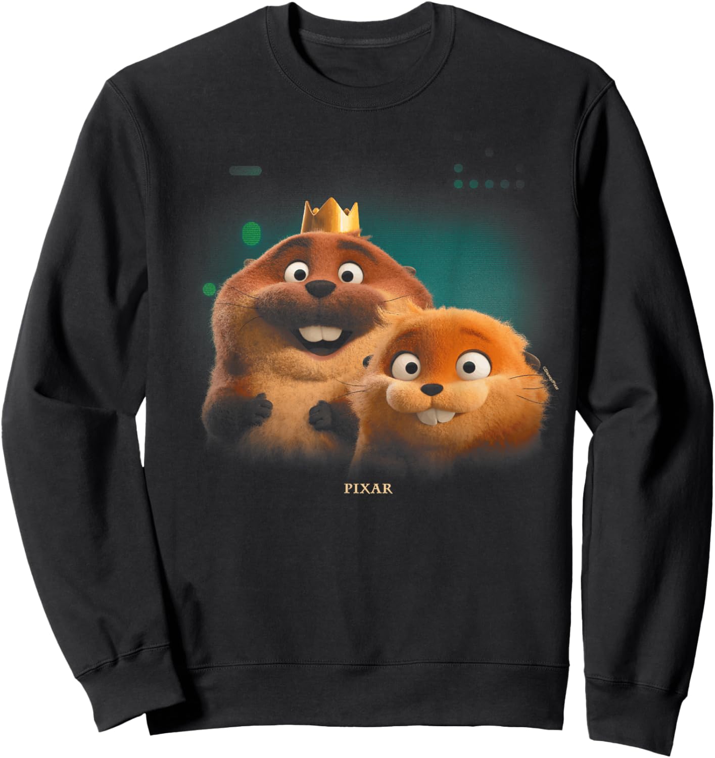 Disney Pixar Hoppers Mabel and King George Glowing Duo Sweatshirt - Sweatshirt | Black