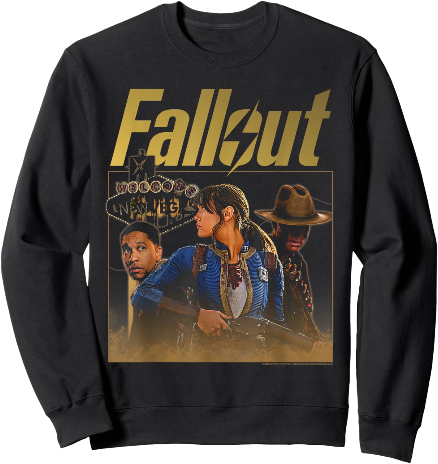 Fallout TV Series New Vegas Season 2 Collage Video Game Sweatshirt - Sweatshirt | Black