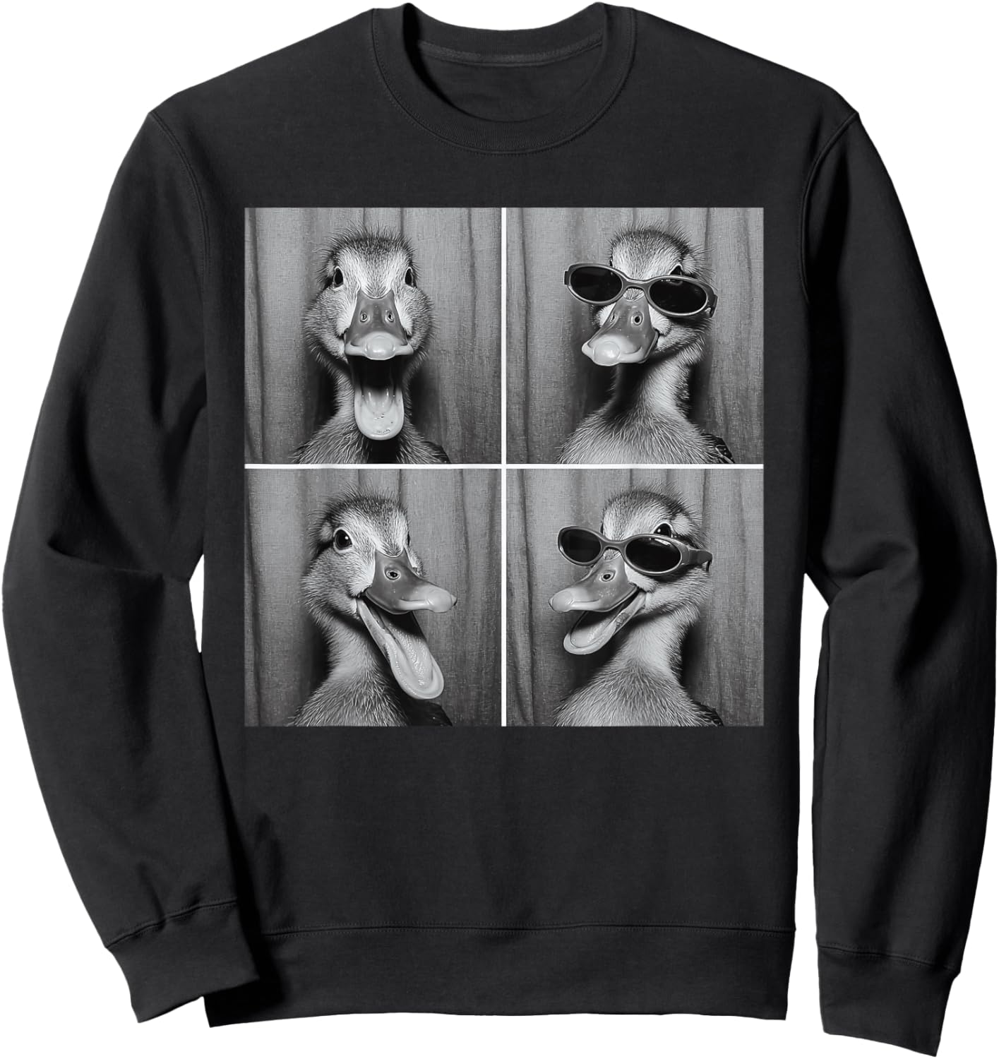 Funny Duck Sunglasses Sweatshirt - Sweatshirt | Black