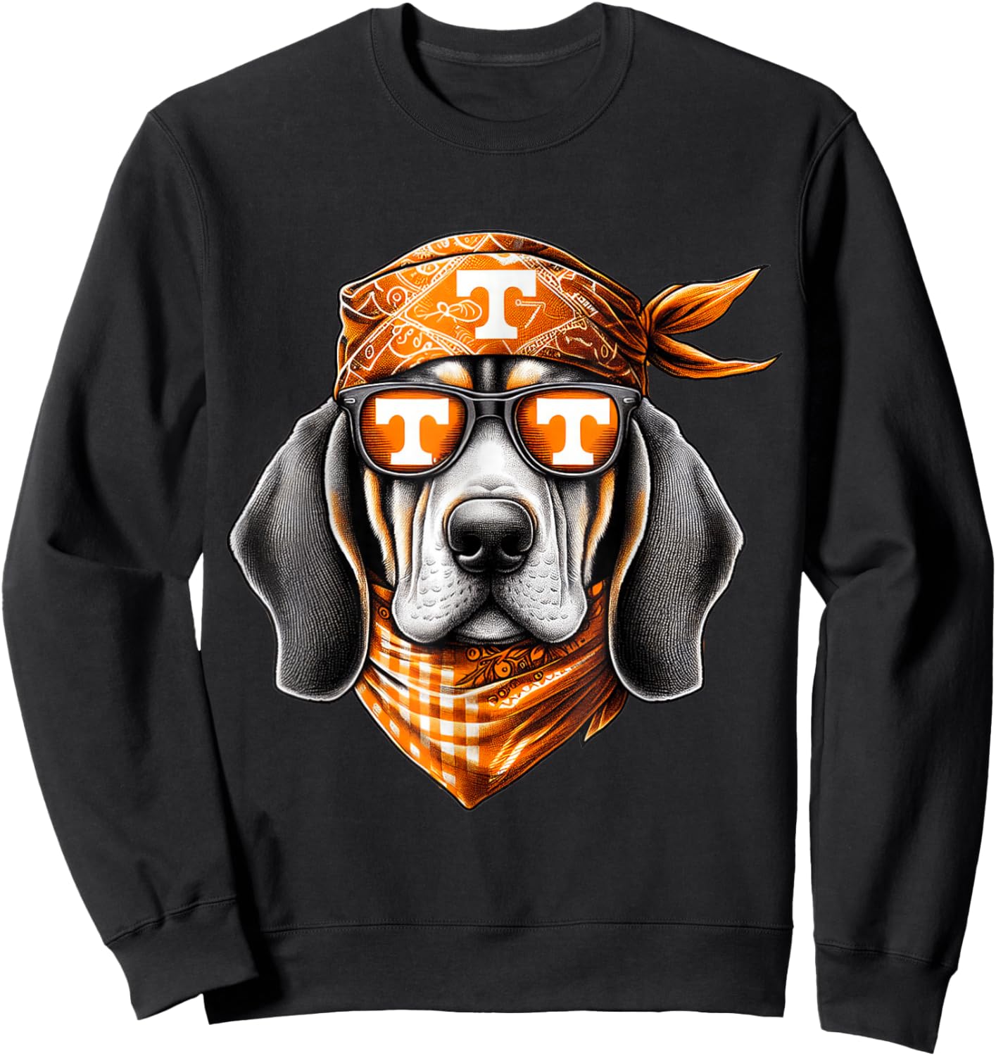 Tennessee Dog Sunglasses T Bluetick Coonhound Women Men Kids Sweatshirt - Sweatshirt | Black