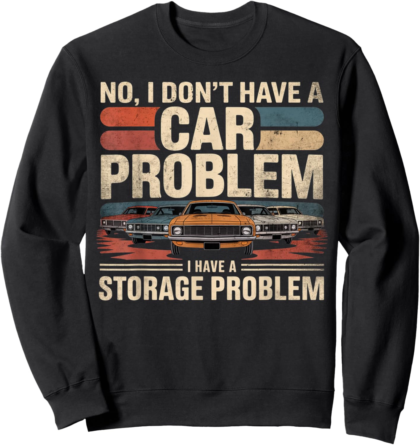 I Dont Have a Car Problem I Have a Storage Problem Car Lover Sweatshirt - Sweatshirt | Black