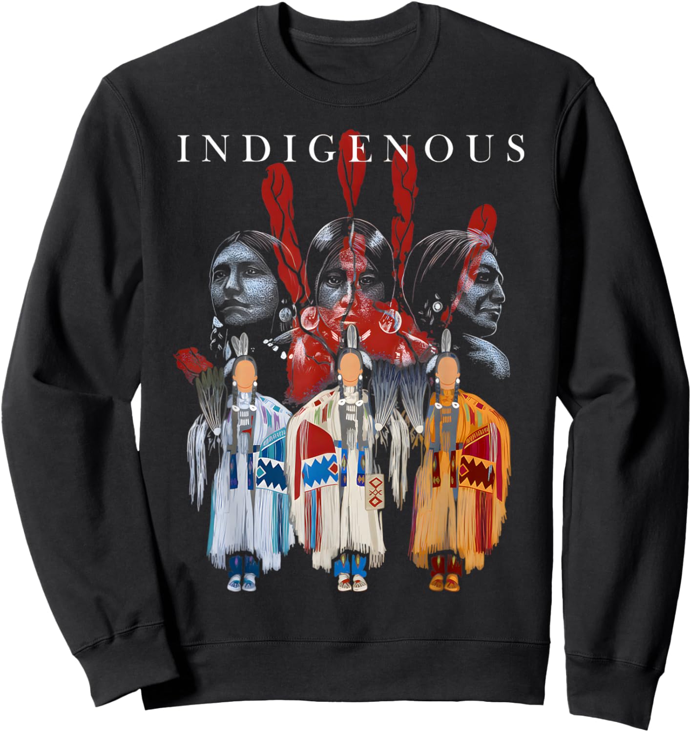 Indigenous Peoples Day Native American Heritage Men Women Sweatshirt - Sweatshirt | Black