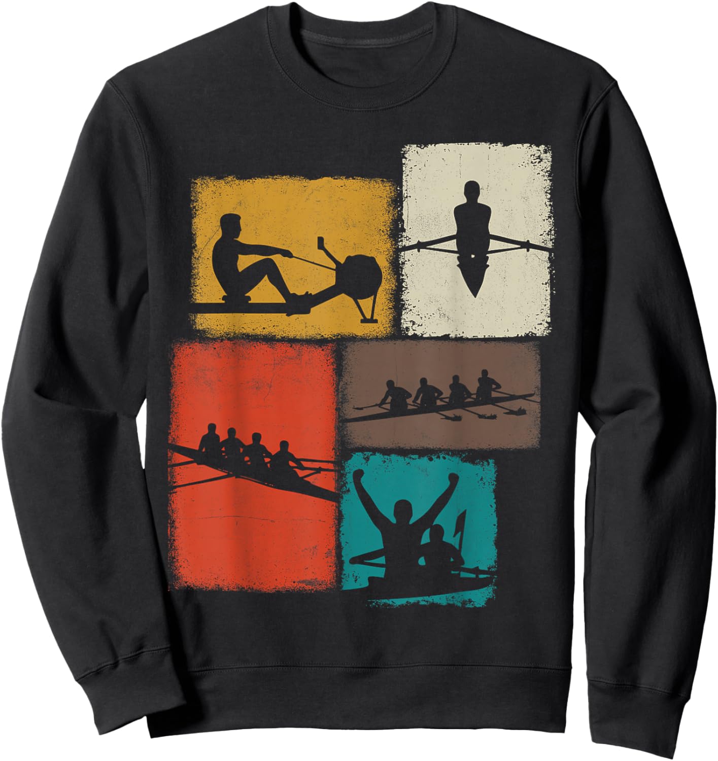 Rowing Collage Rower Men Kids Coach Youth Boys Sweatshirt - Sweatshirt | Black