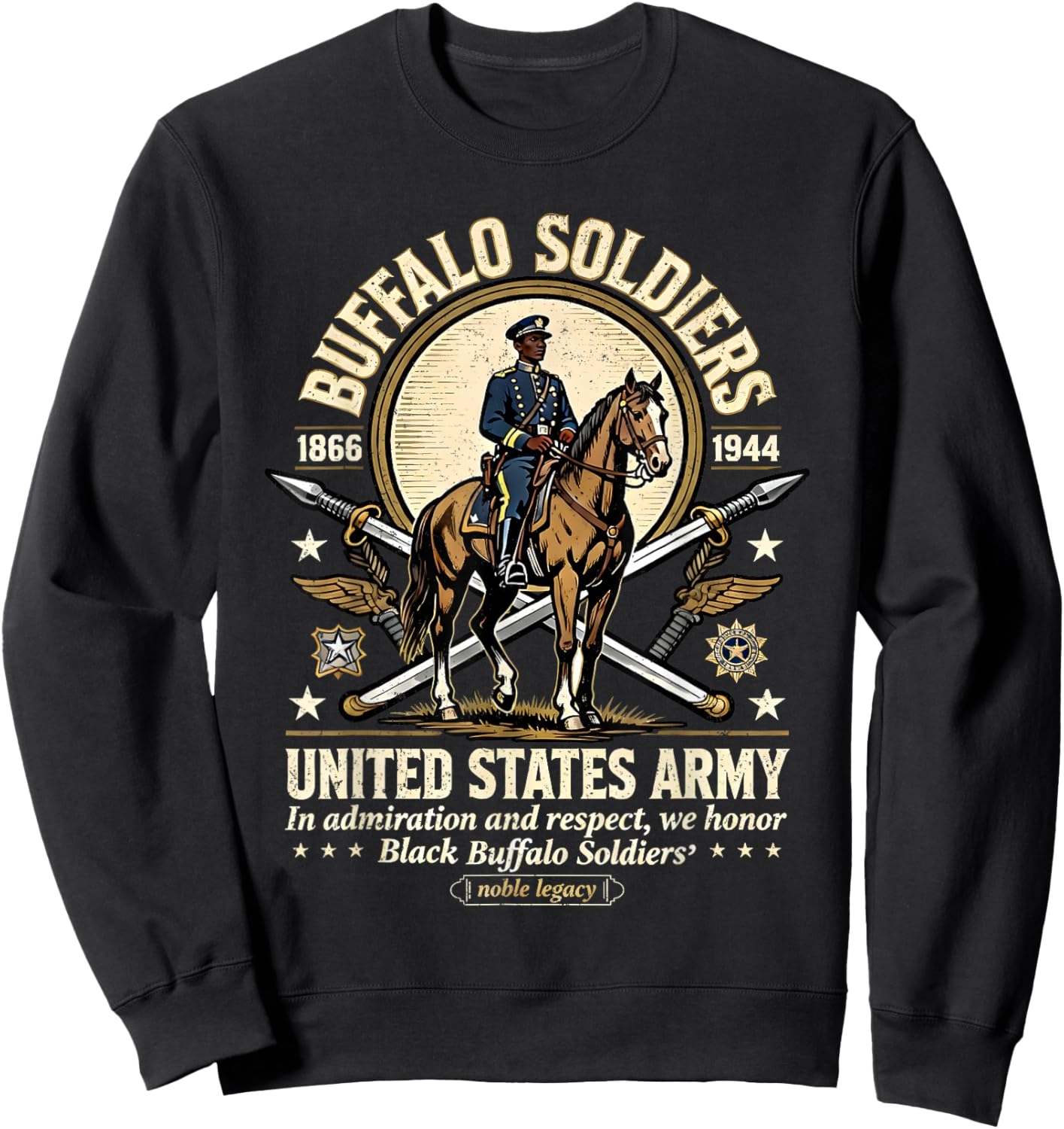 Buffalo Soldiers Black History United States Army Honor Sweatshirt - Sweatshirt | Black