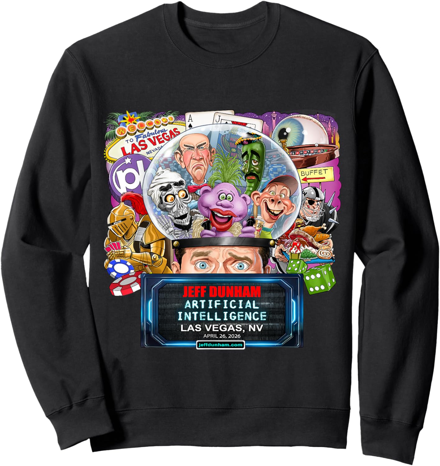 Jeff Dunham Las Vegas, NV (2026) Sweatshirt - Sweatshirt | Black