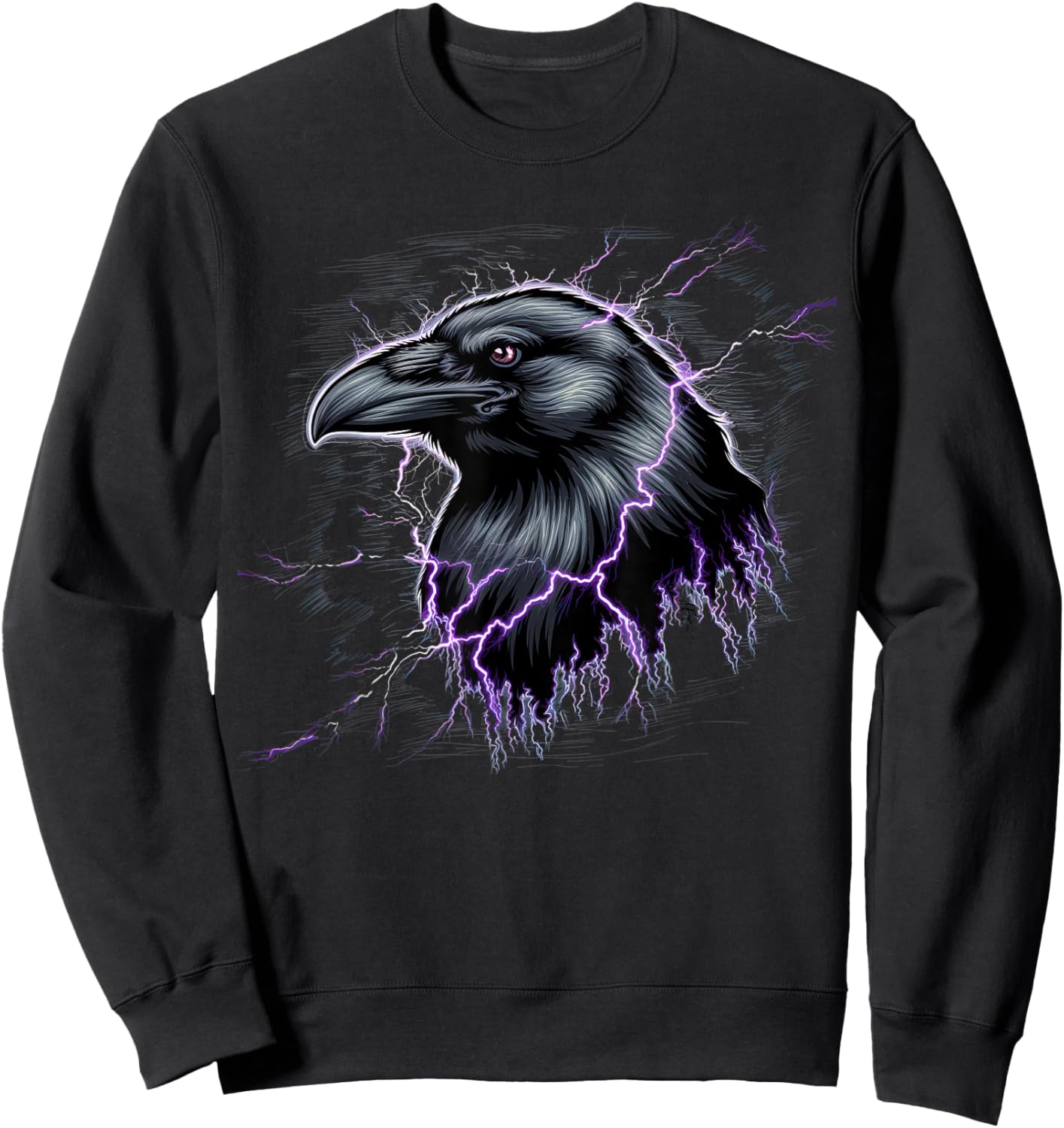 Raven Men Women Purple Animal School Sport Fan Sweatshirt - Sweatshirt | Black