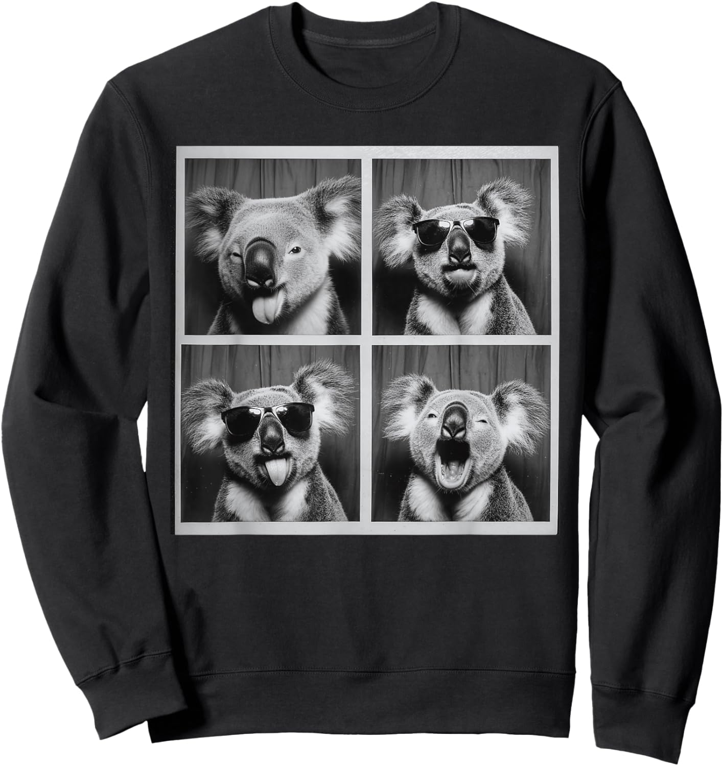Funny Koala Sunglasses Sweatshirt - Sweatshirt | Black