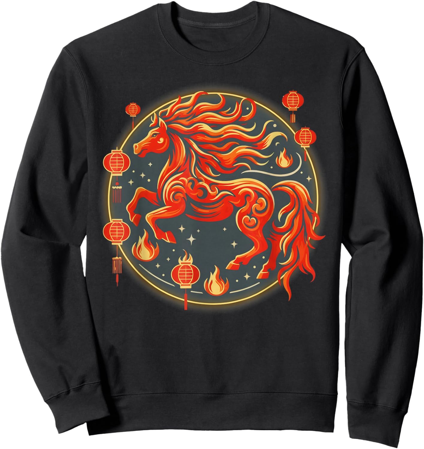 Chinese New Year 2026 Year of The Horse Sweatshirt - Sweatshirt | Black