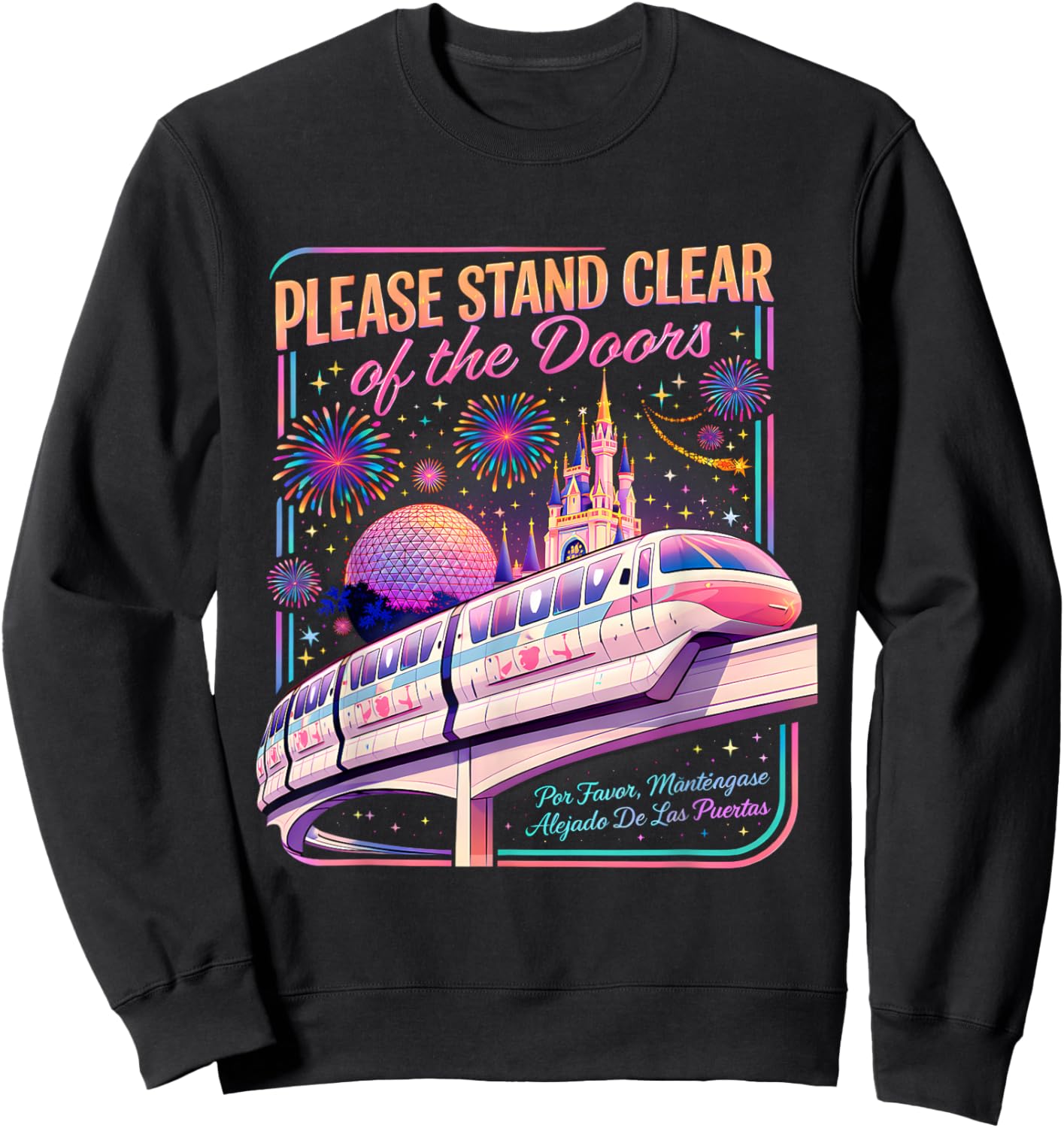 Please Stand Clear of The Doors Monorail Art Sweatshirt - Sweatshirt | Black