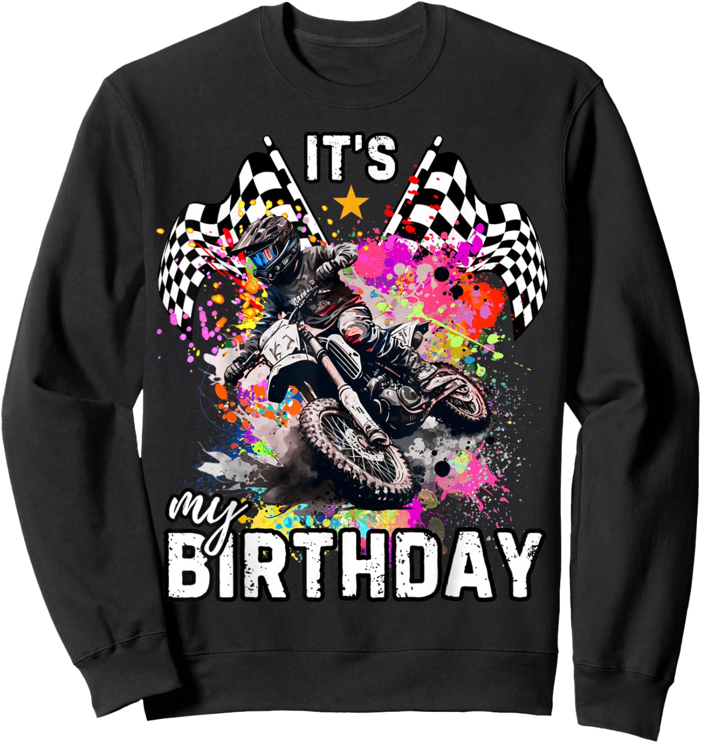 It's My Motocross Birthday Sweatshirt - Sweatshirt | Black