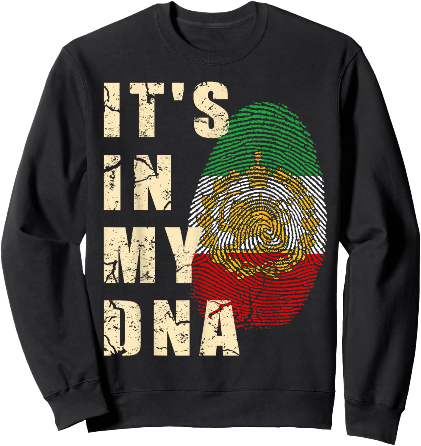 Iran Lion Sun Flag,Iran,Persian,Shir o Khorshid Sweatshirt - Sweatshirt | Black