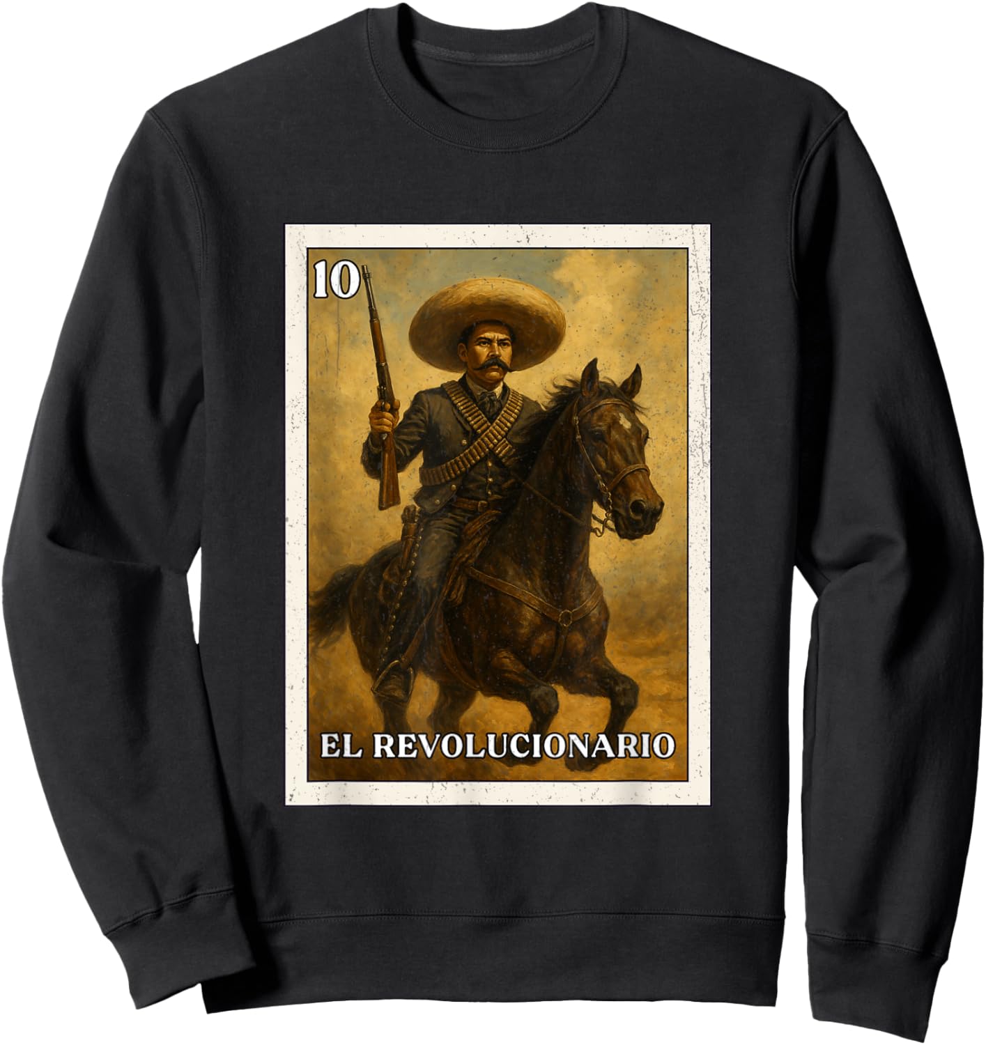 EL REVOLUCIONARIO. Emiliano Zapata Sweatshirt - Sweatshirt | Black