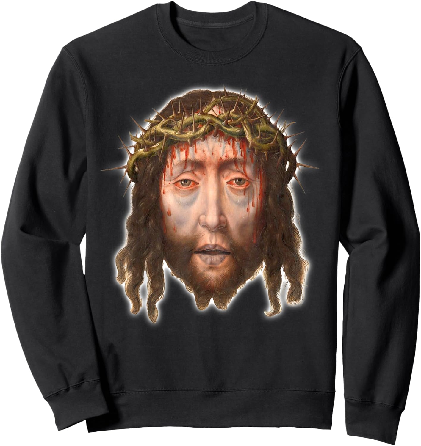 Jesus Christ Man of Sorrows Aelbert Bouts Painting 1505 Sweatshirt - Sweatshirt | Black