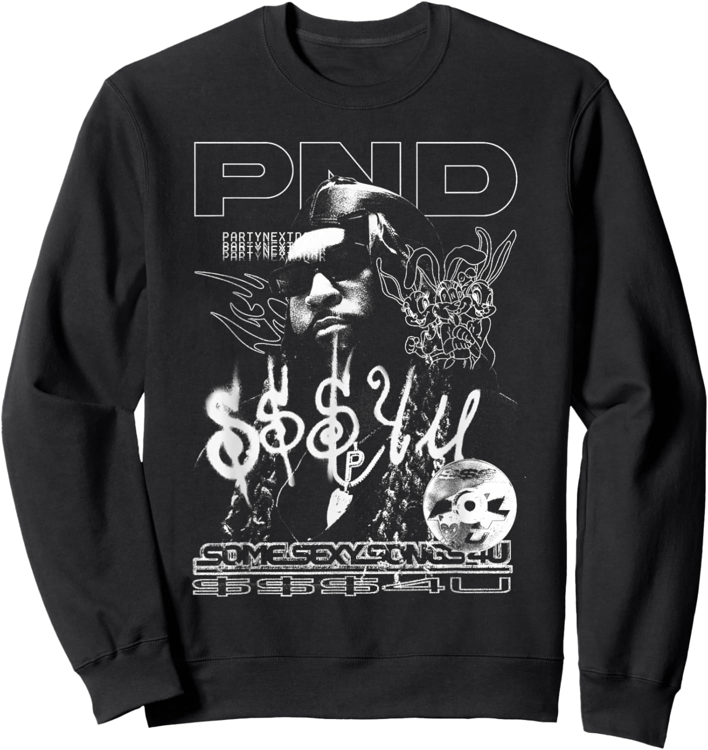 PARTYNEXTDOOR Outline Graphic Sweatshirt - Sweatshirt | Black