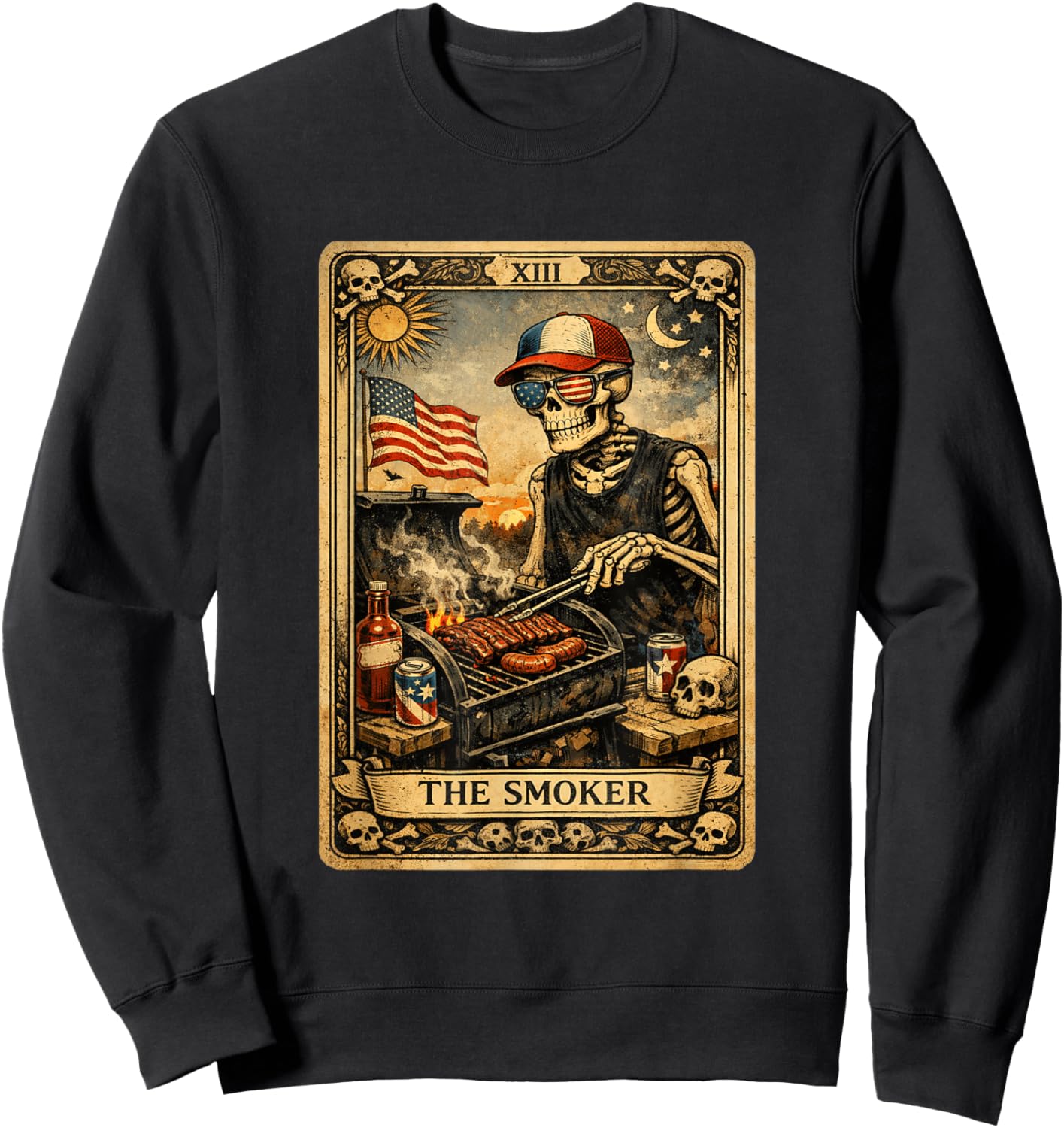 Grilling BBQ Shirt Funny BBQ Chef BBQ Lover Sweatshirt - Sweatshirt | Black