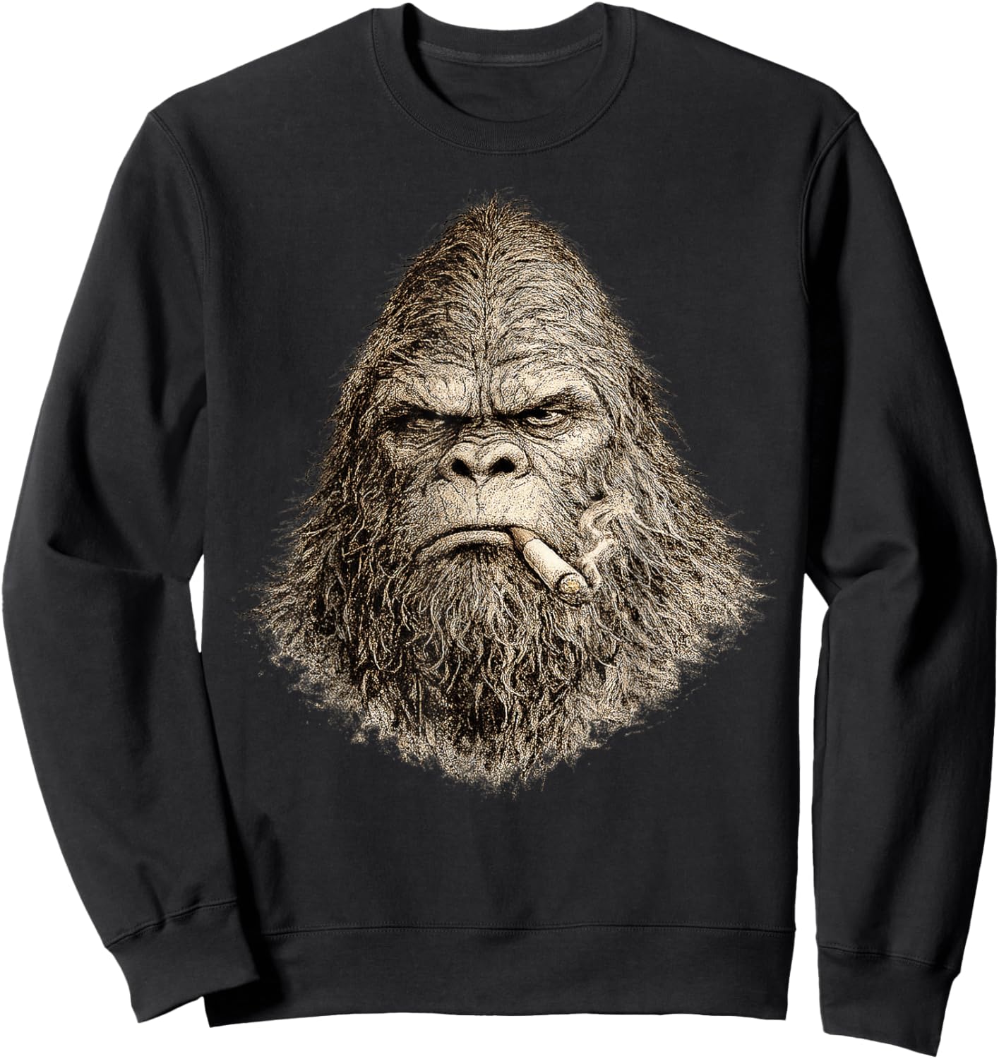 Vintage Bigfoot Street Y2K Style Meme Funny Gifts Men Women Sweatshirt - Sweatshirt | Black