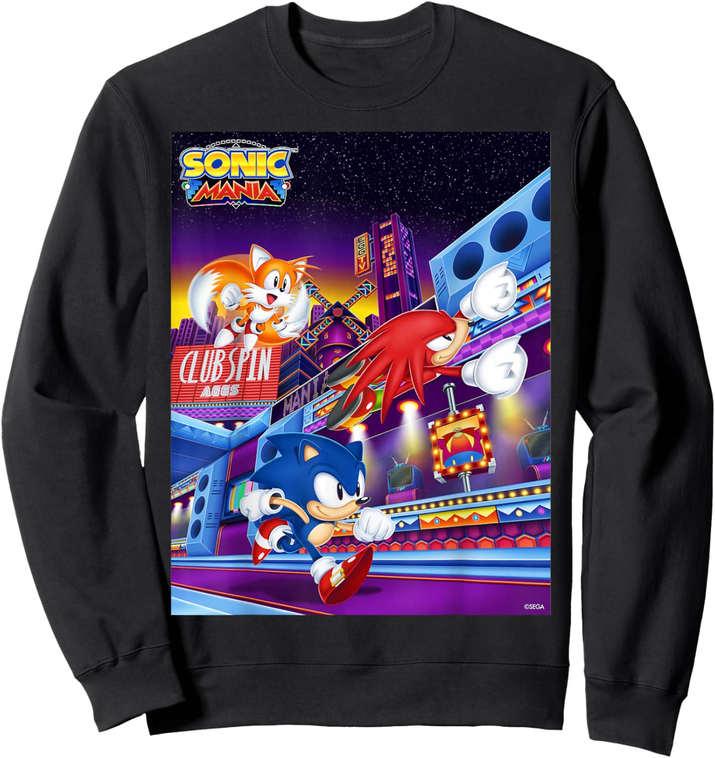 Sonic The Hedgehog - Sonic Mania Club Spin Sweatshirt - Sweatshirt | Black