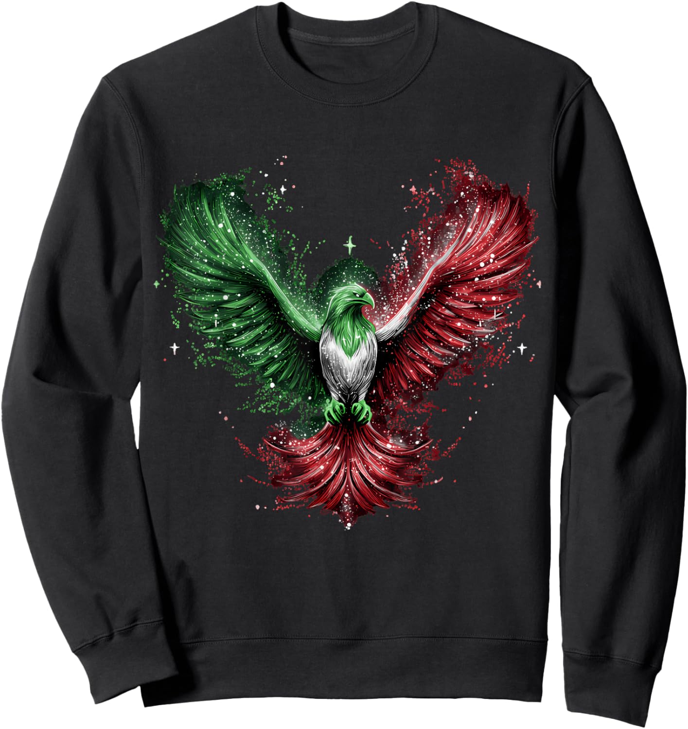 Mexico Flag Eagle Mexican Pride Mexican Roots Mexican Flag Sweatshirt - Sweatshirt | Black