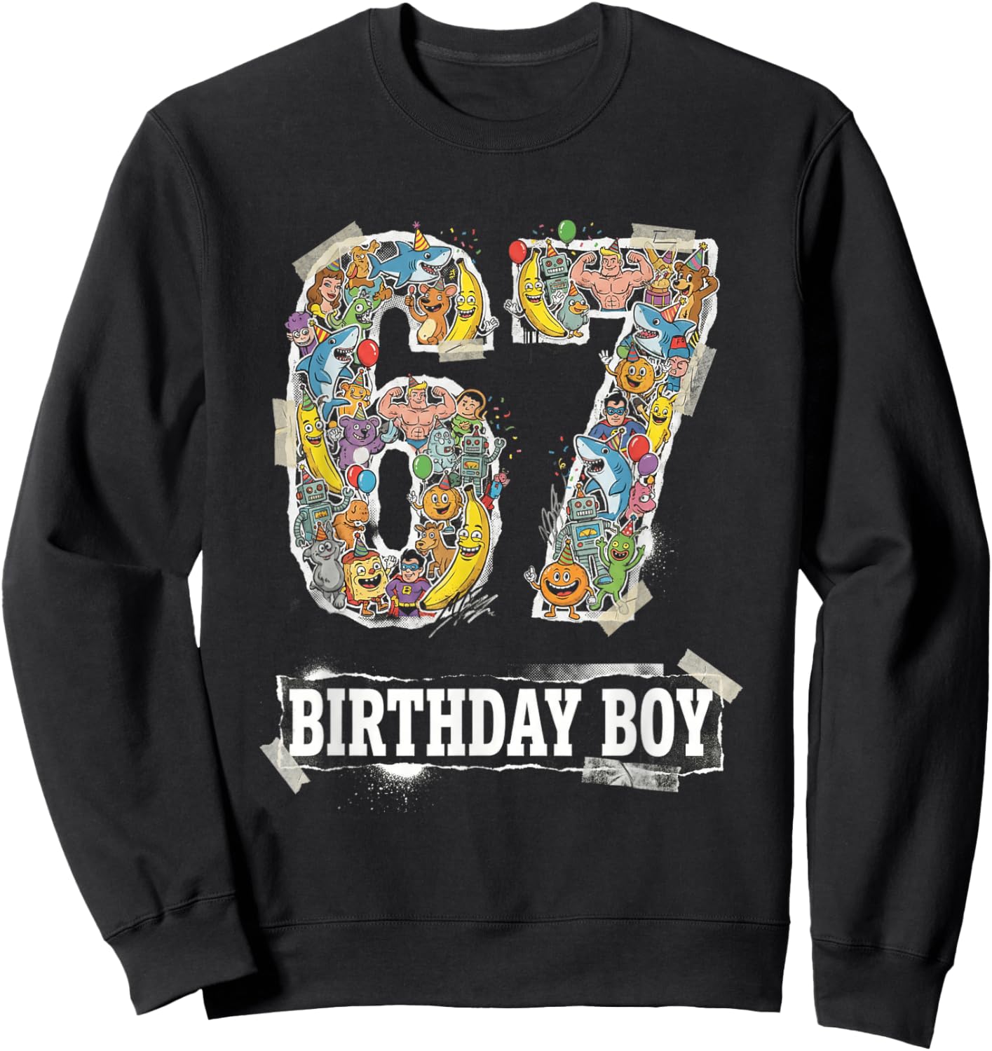 Gen Alpha Brain Rot Meme Sweatshirt - Sweatshirt | Black