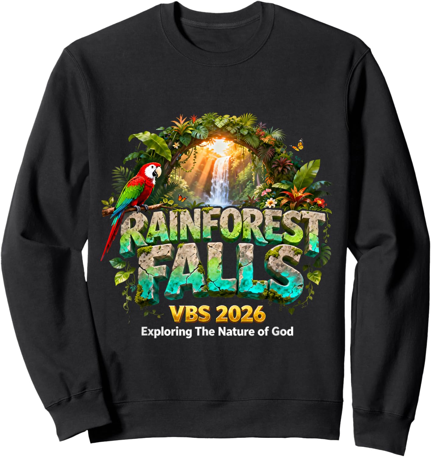 Rainforest Falls VBS 2026 Exploring The Nature of God Sweatshirt - Sweatshirt | Black
